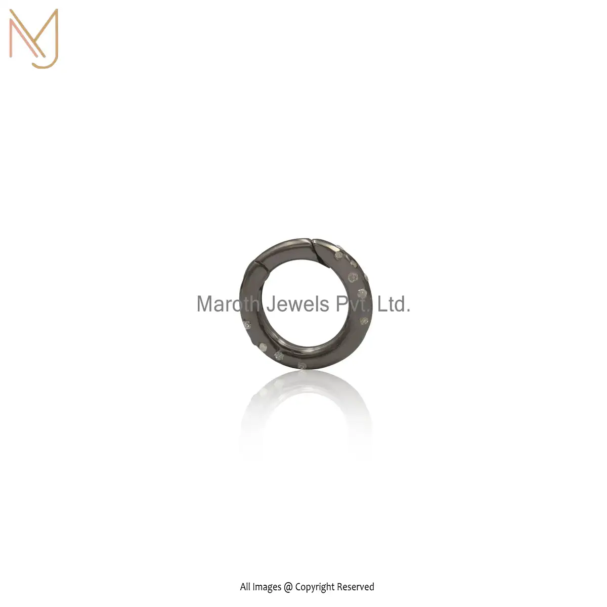 Private Label 925 Natural Silver Blue Sapphire Charm Holder Jewelry