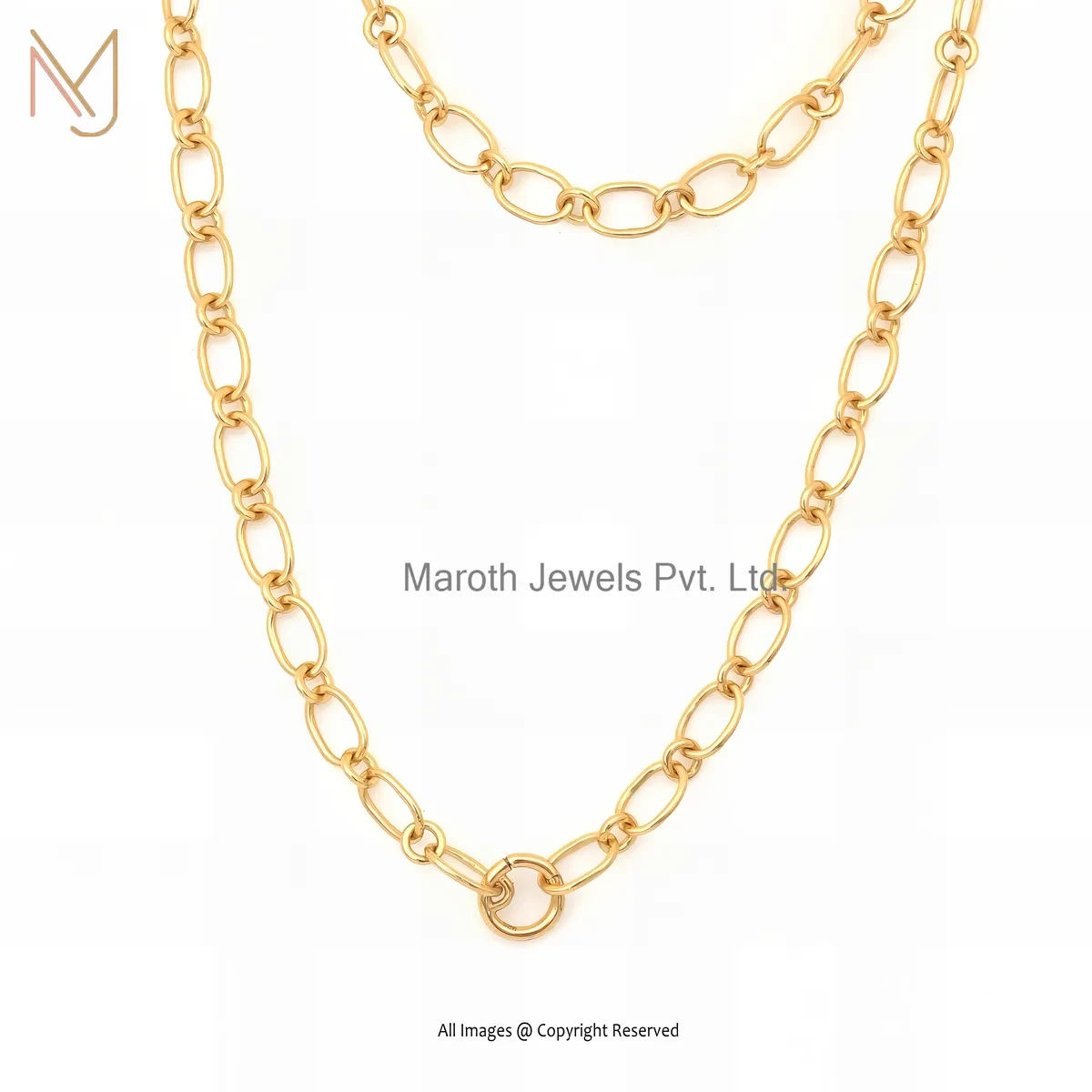 14K Yellow Gold Chain Necklace Jewelry Supplier