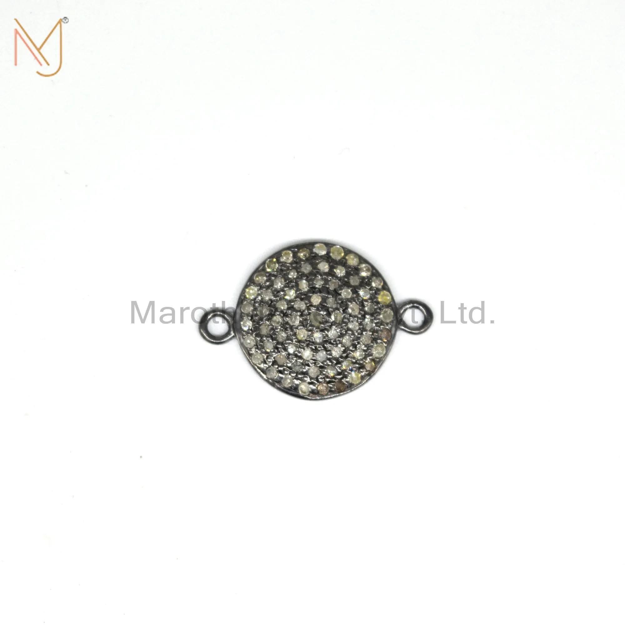 Wholesale 925 Silver Black Rhodium Plated Pave Diamond Charm Pendant Jewelry