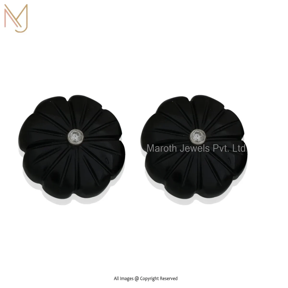 925 Silver Yellow Gold Plated Amazonite And Cubic Zircon Flower Studs Earring Manufacturer