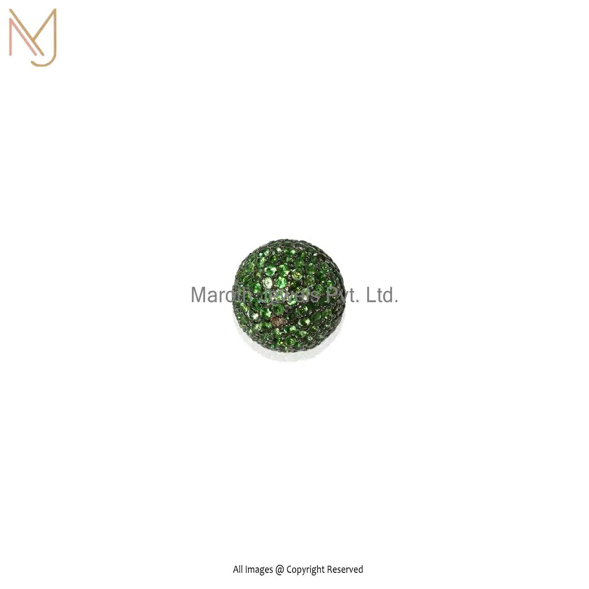 925 Sterling Silver Pave Setting Amethyst Gemstones Round Beads Finding Custom Jewelry