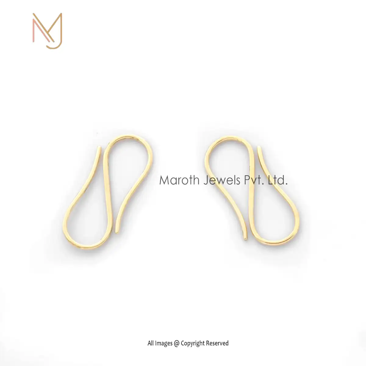 14K Yellow Gold S Hook Connector Finding Jewelry Manufacturer