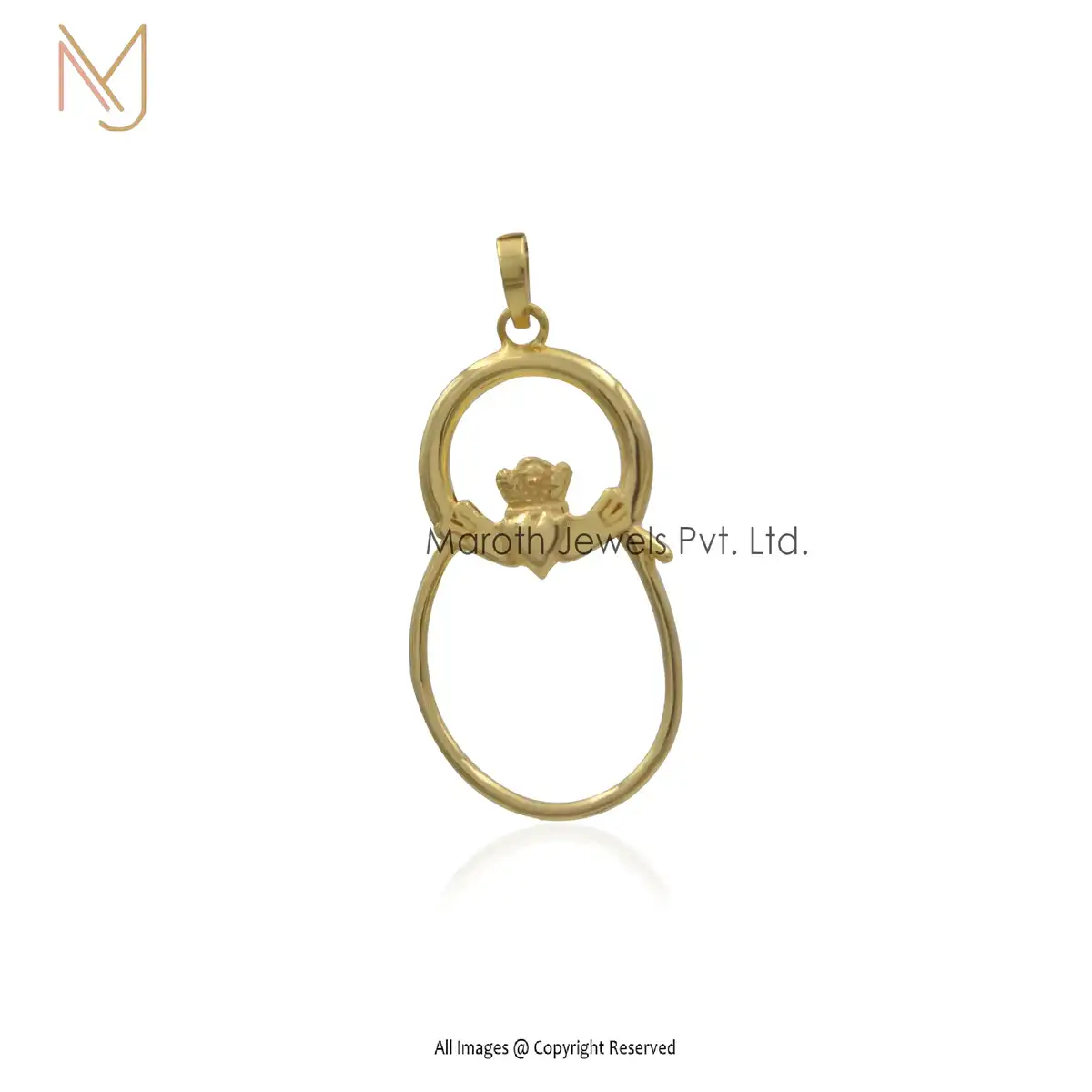 14K Yellow Gold Remdrandt Charm Holder Manufacturer