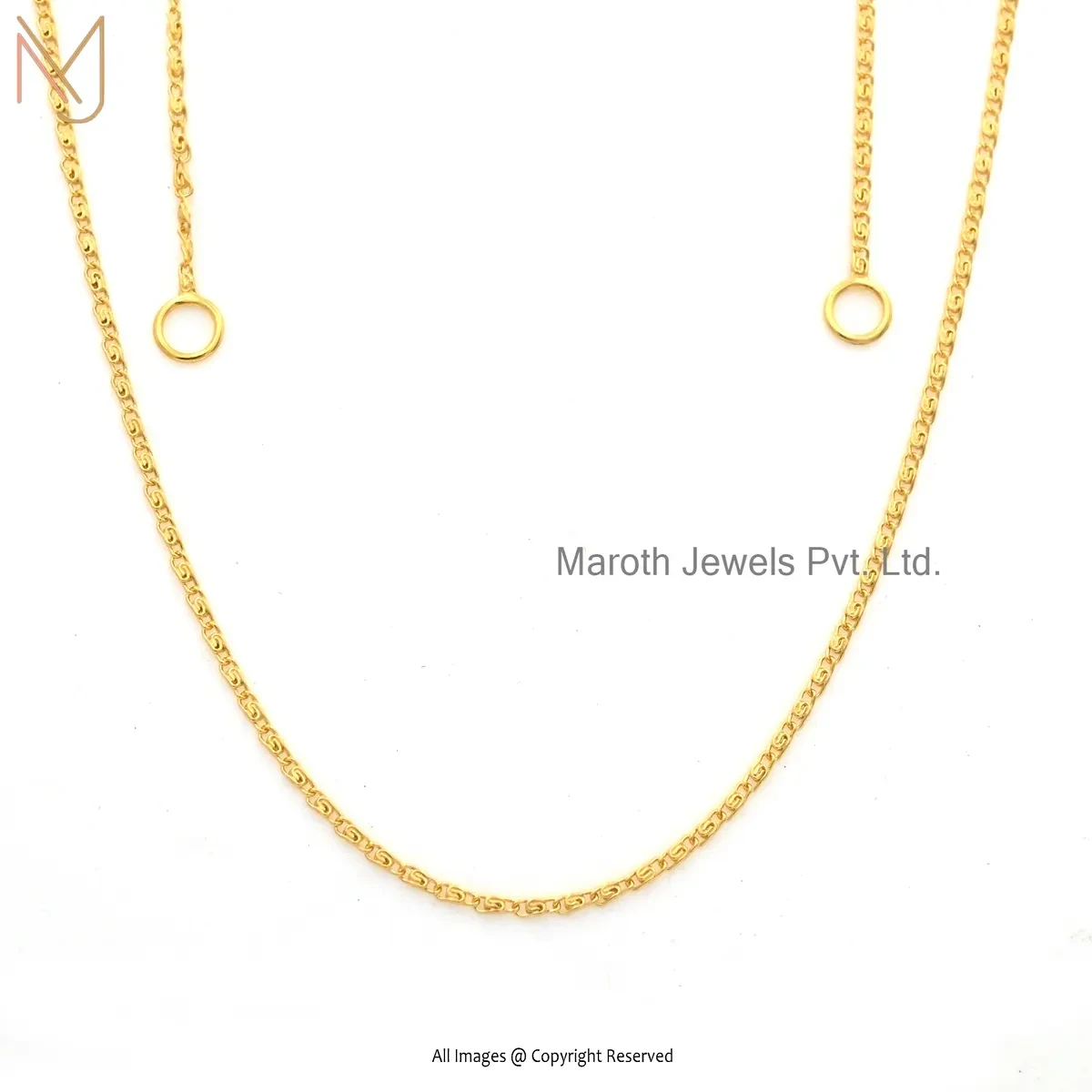 14K Yellow Gold Rolo Chain Necklace Jewelry Supplier