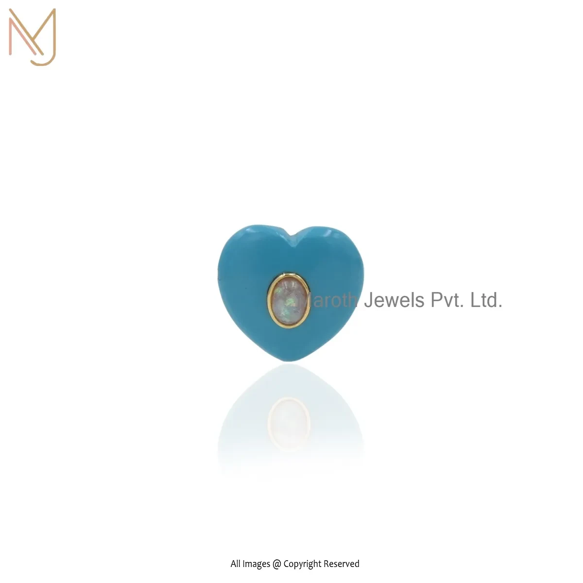 Private Lable 925 Silver Yellow Gold Plated Red Cubic Zircon & Rose Quartz Gemstone Heart Pendant