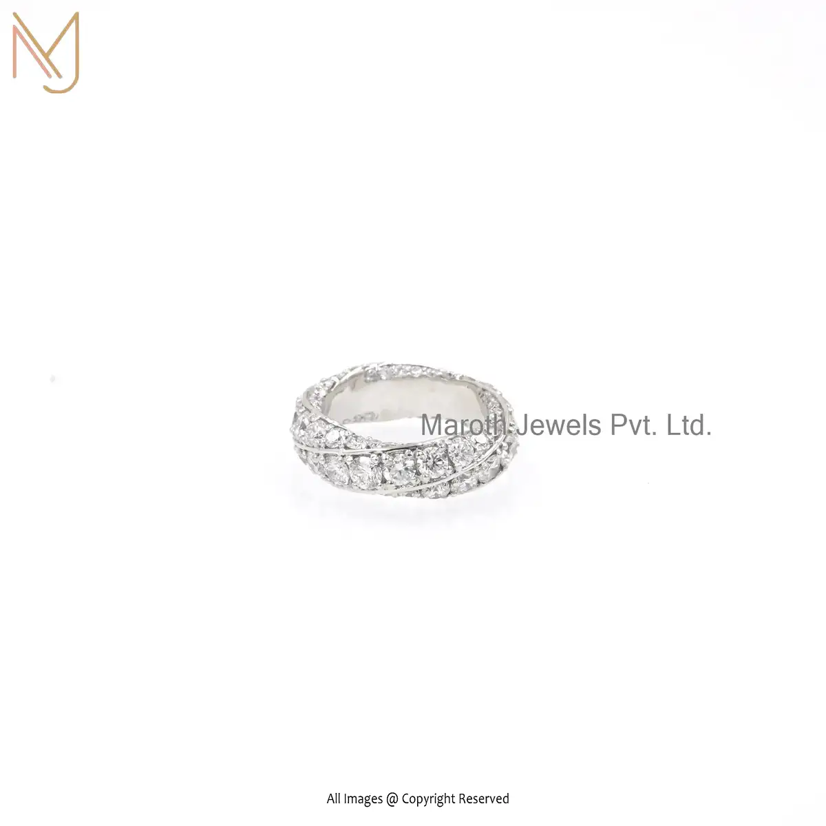 14K White Gold Rhodium Ring VS1 D Colour Diamonds Only Manufacturer
