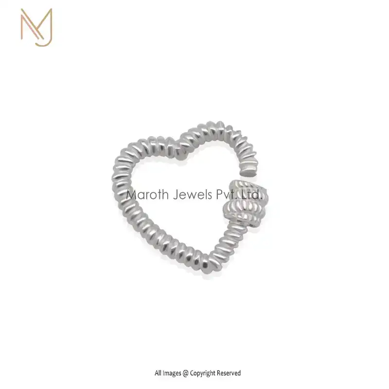 14K Gold Twisted Wire Heart Carabiner Lock Jewelry Manufacturer