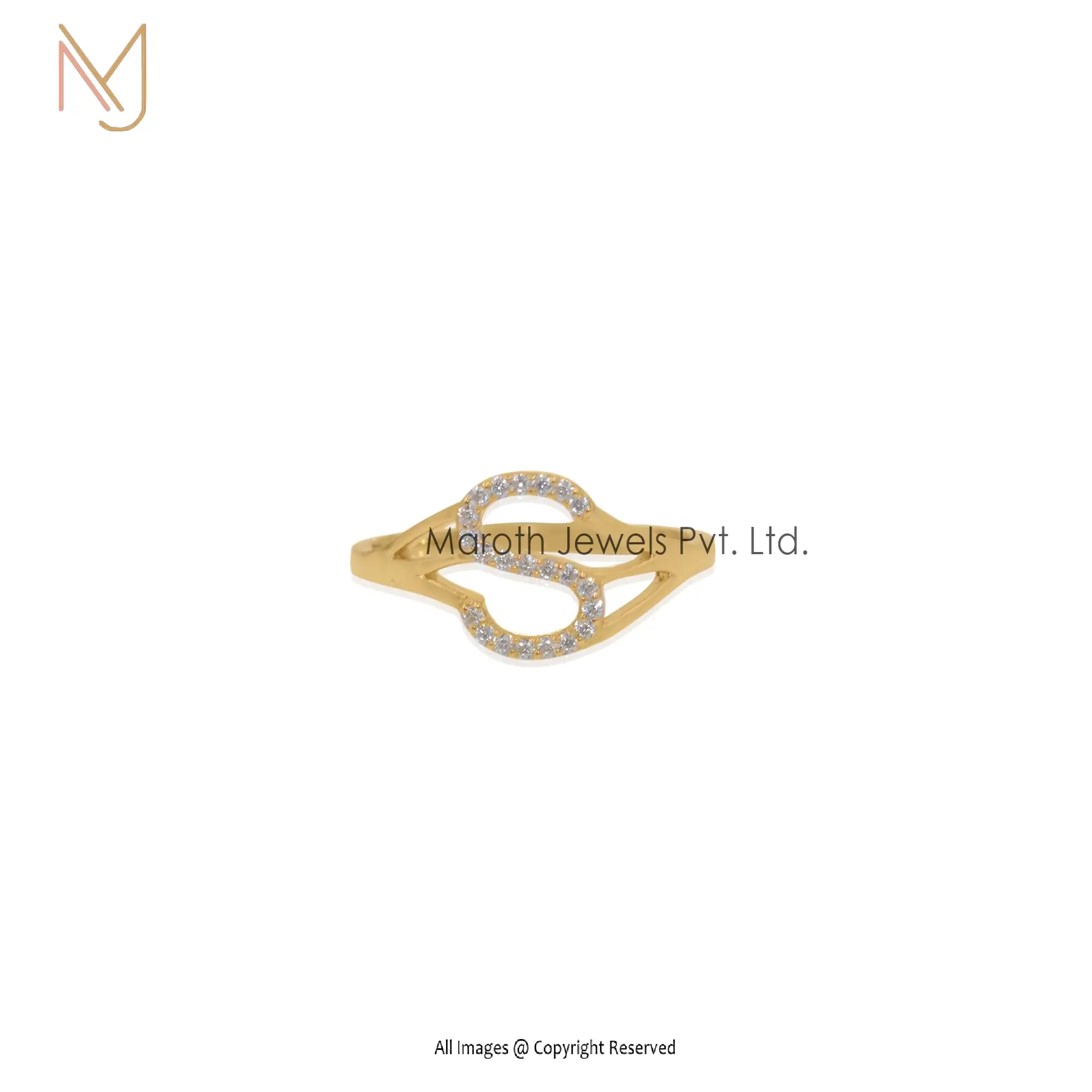 925 Silver Yellow Gold Band Moissanite Engagement Ring Manufacturer