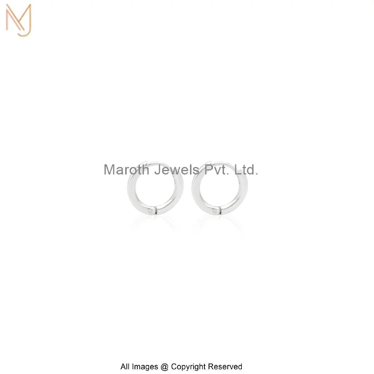 925 Sterling Natural Silver Plated Huggies Hoop Earrings Custom Jewelry