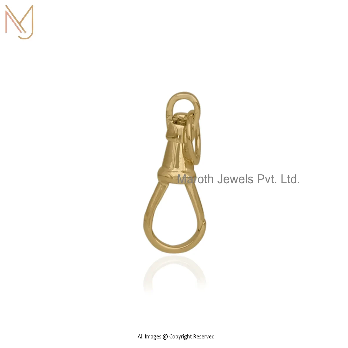 14K Yellow Gold Swivel Push Lock Jewelry Supplier