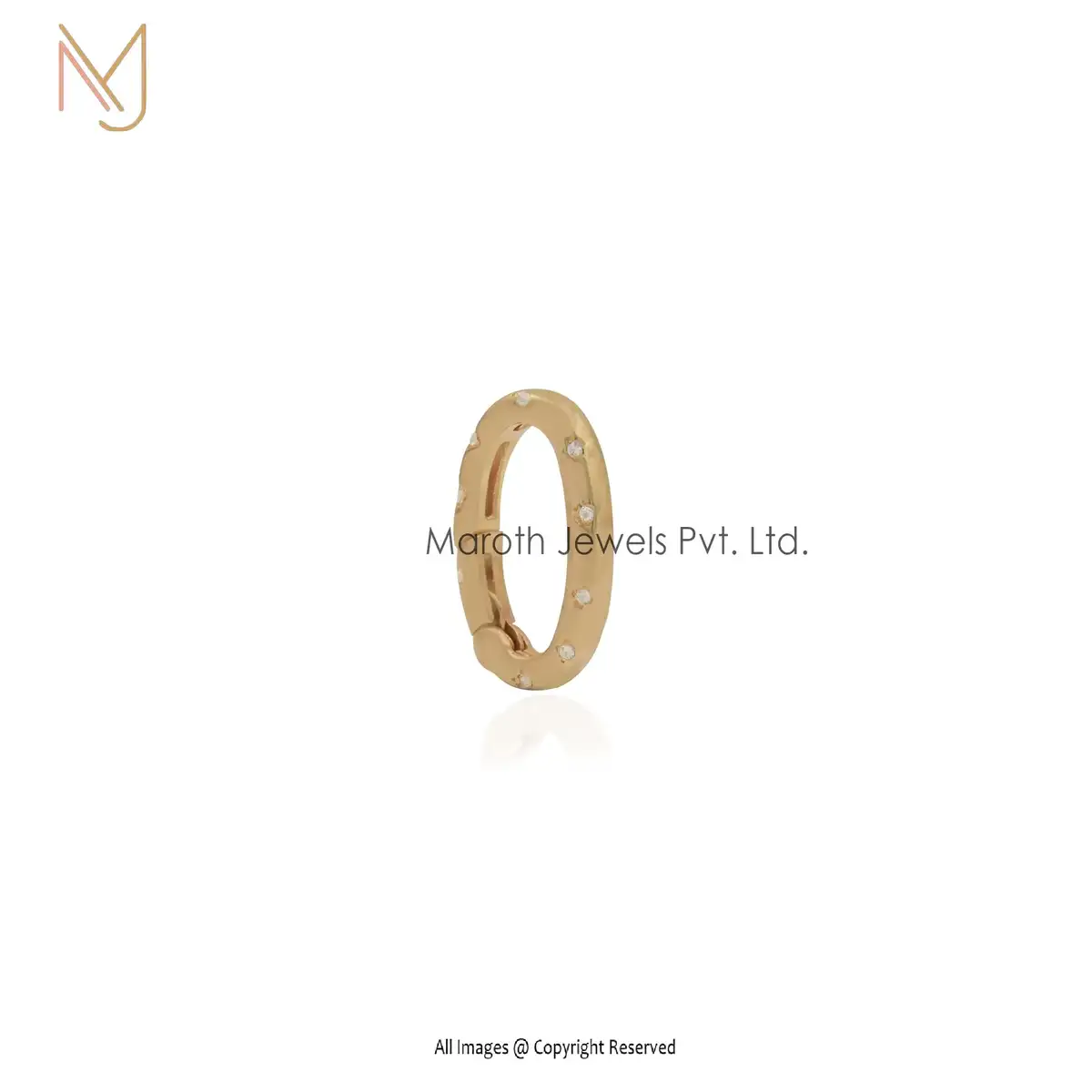 14k Yellow Gold Plated Enhancer Charm Holder Private Label Supplier