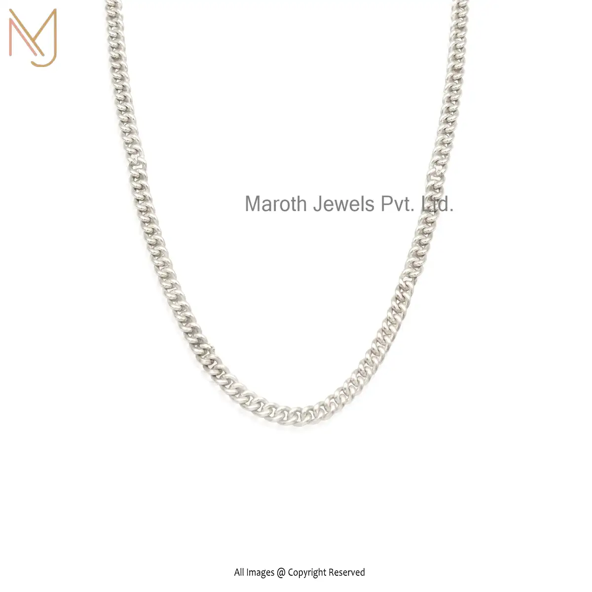 925 Silver Natural Silver Chain with Lobster Lock Necklace Jewelry Supplier