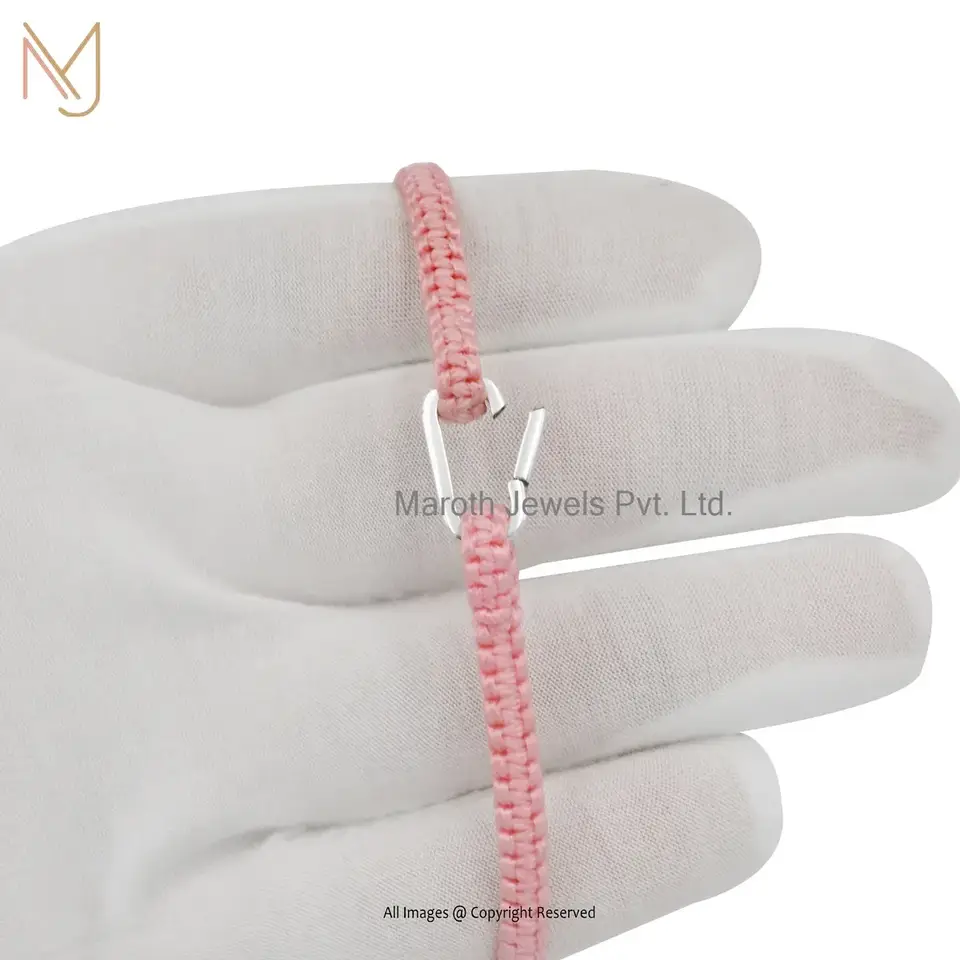 925 Silver Natural Silver Plated Charm Holder Designer Bracelet Jewelry Manufacturer