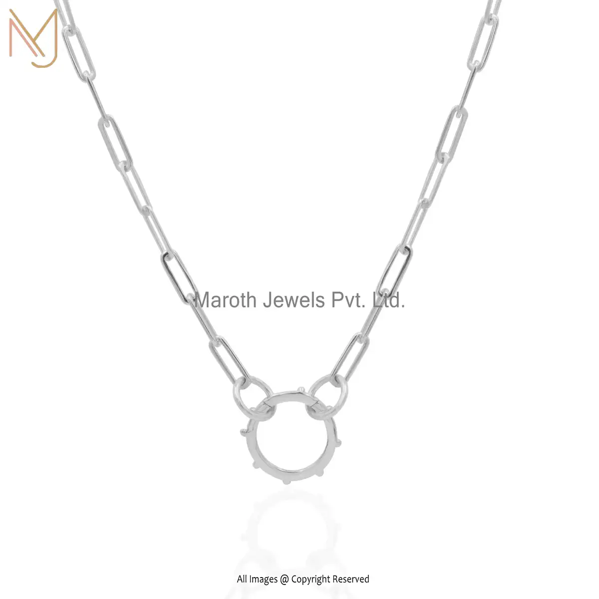 Wholesale 925 Sterling Natural Silver Round Ball Enhnacer Chain Necklace