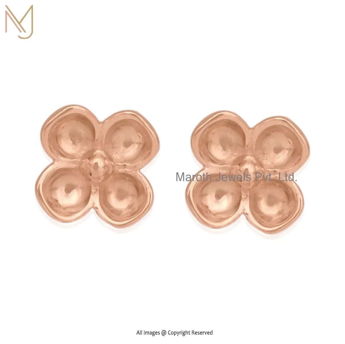 Wholesale 14K Rose Gold Cartilage Flower Studs Earring
