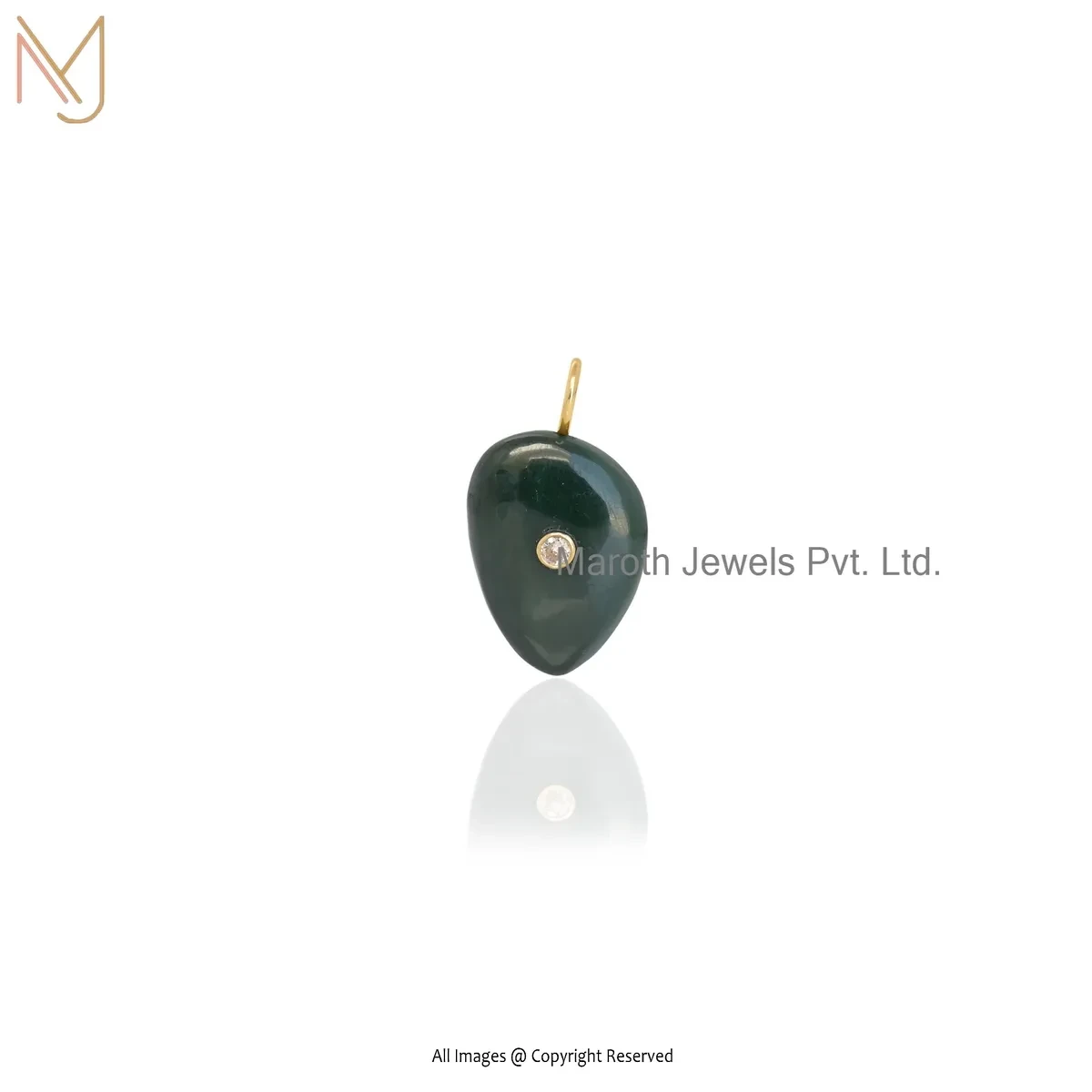 925 Silver Yellow Gold Plated Turquoise Gemstone Pendant Custom Jewelry