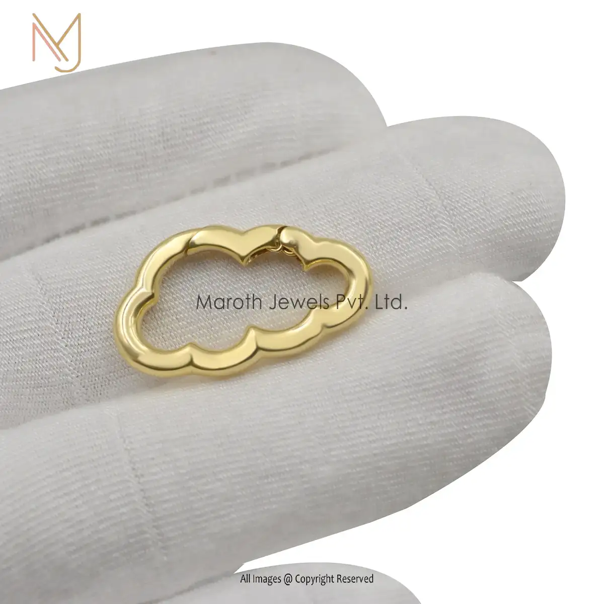 14K Yellow Gold Cloud Enhancer Charm Lock Manufacturer
