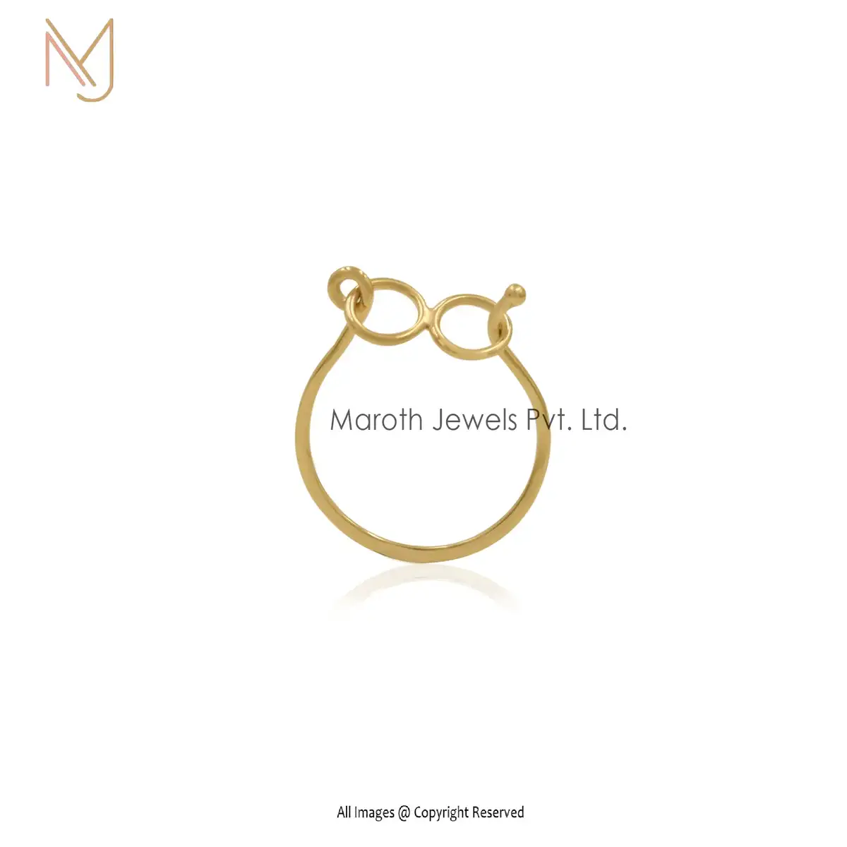 14k Yellow Gold Hourshose Charm Holder Pendant Manufacturer