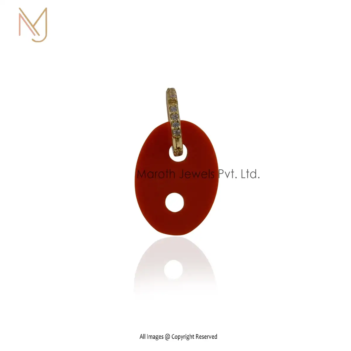 14K Yellow Gold & Turquoise CZ Gemstone Soda Pull Tab Pendant Custom Jewelry