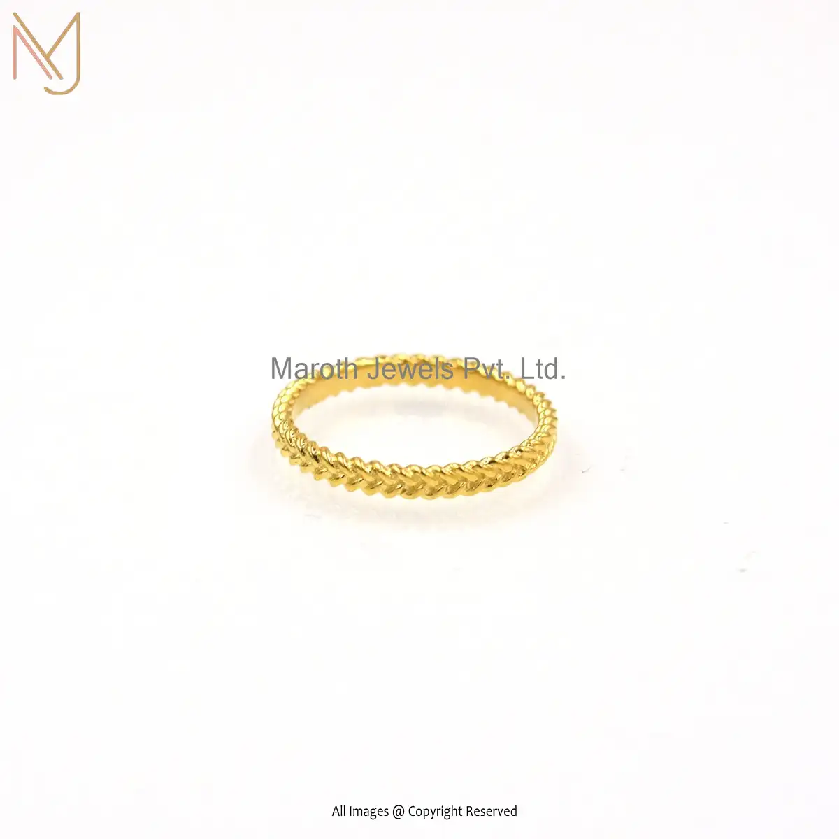 925 Silver Yellow Gold 2.5 Micron Gold Plated Ring Manufacturer
