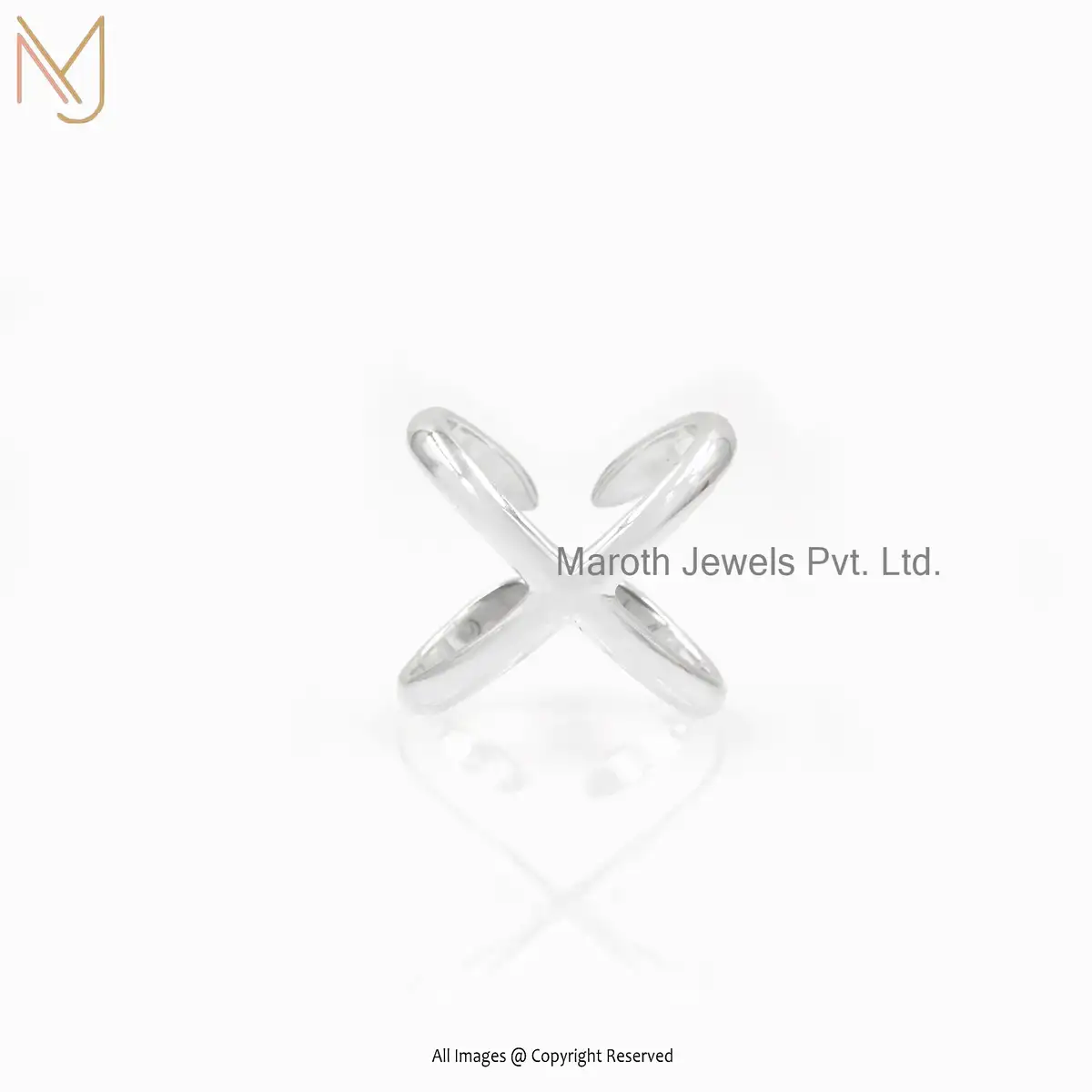 14K White Gold High Polish Ring Jewelry Supplier