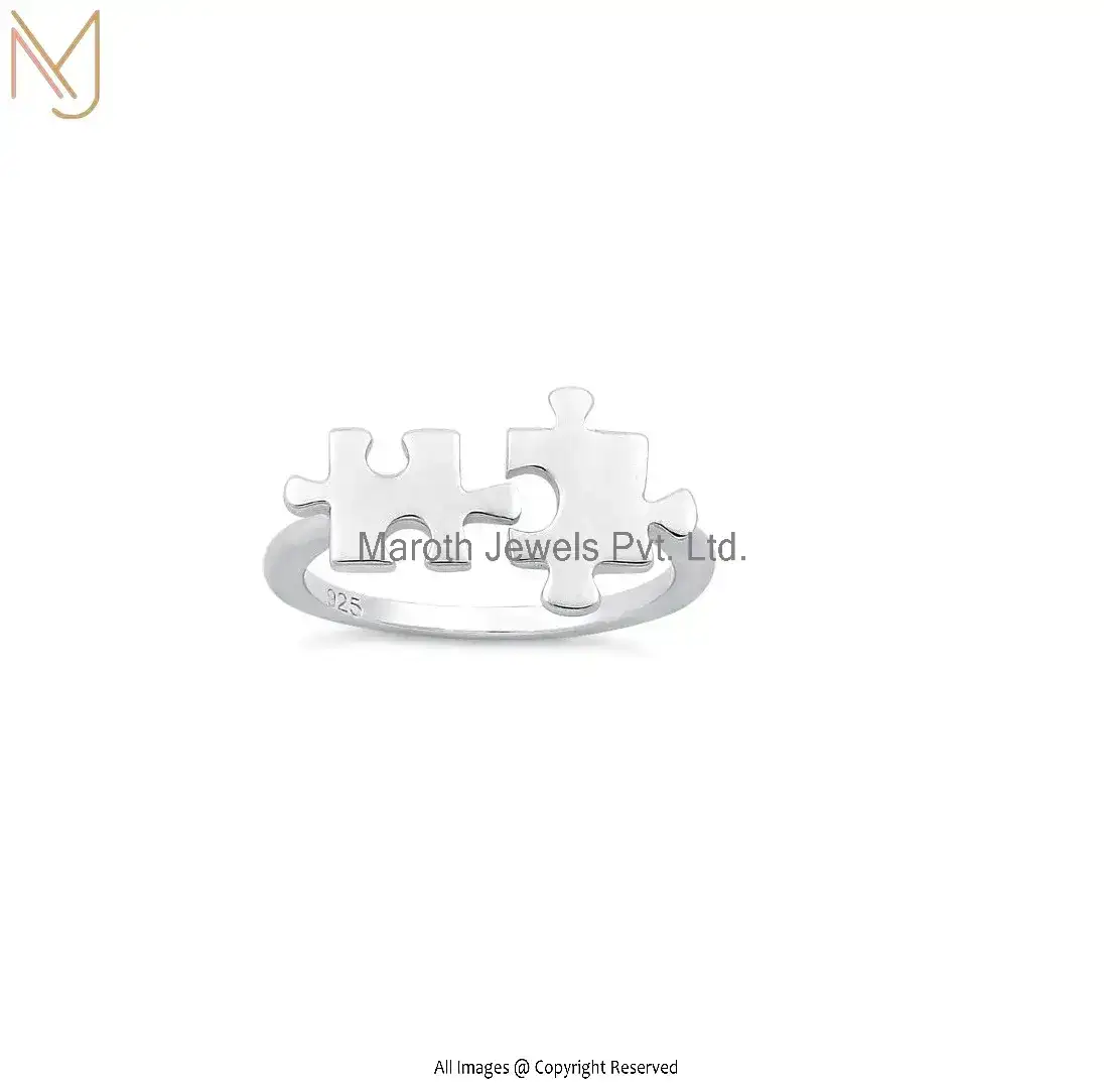 925 Sterling Silver Jigsaw Pieces Ring Manufacturer