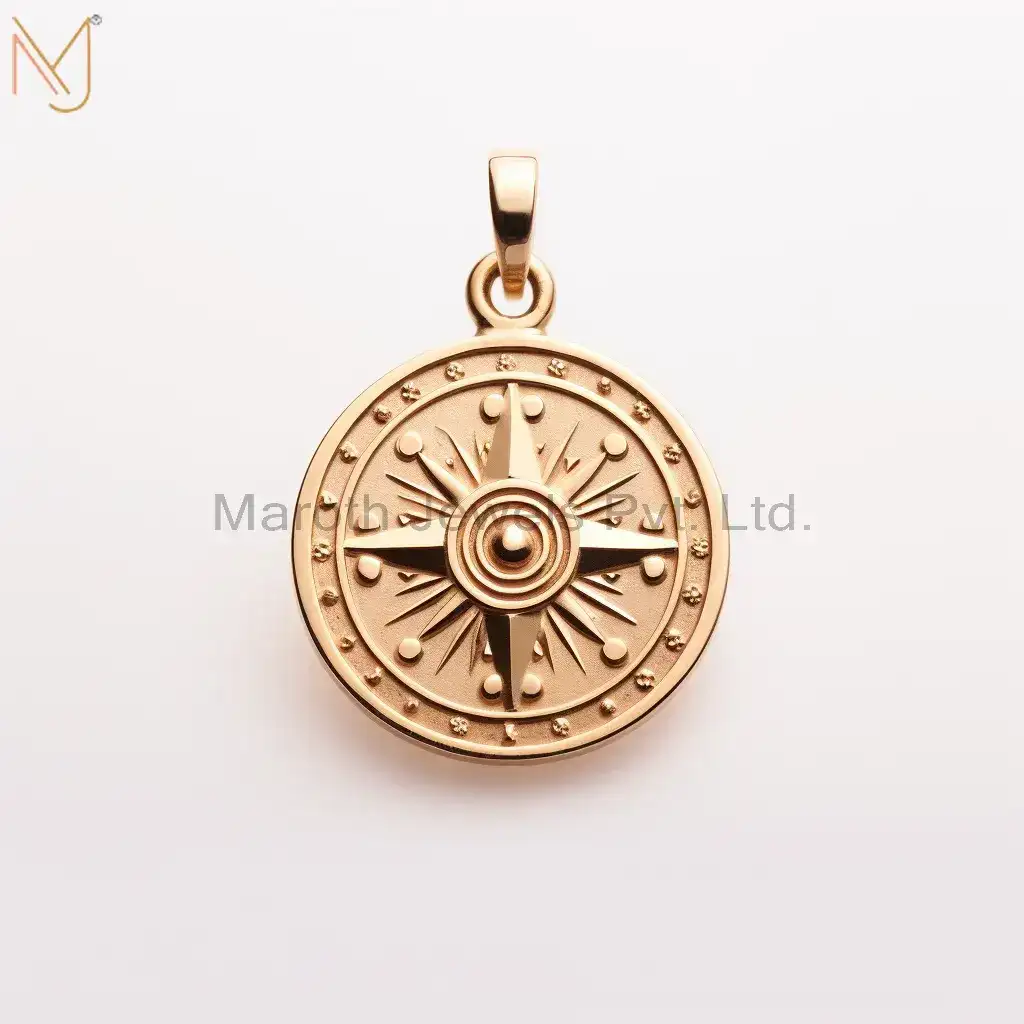 925 Sterling Silver Yellow Gold Christian Spiritual Pendant Custom Jewelry