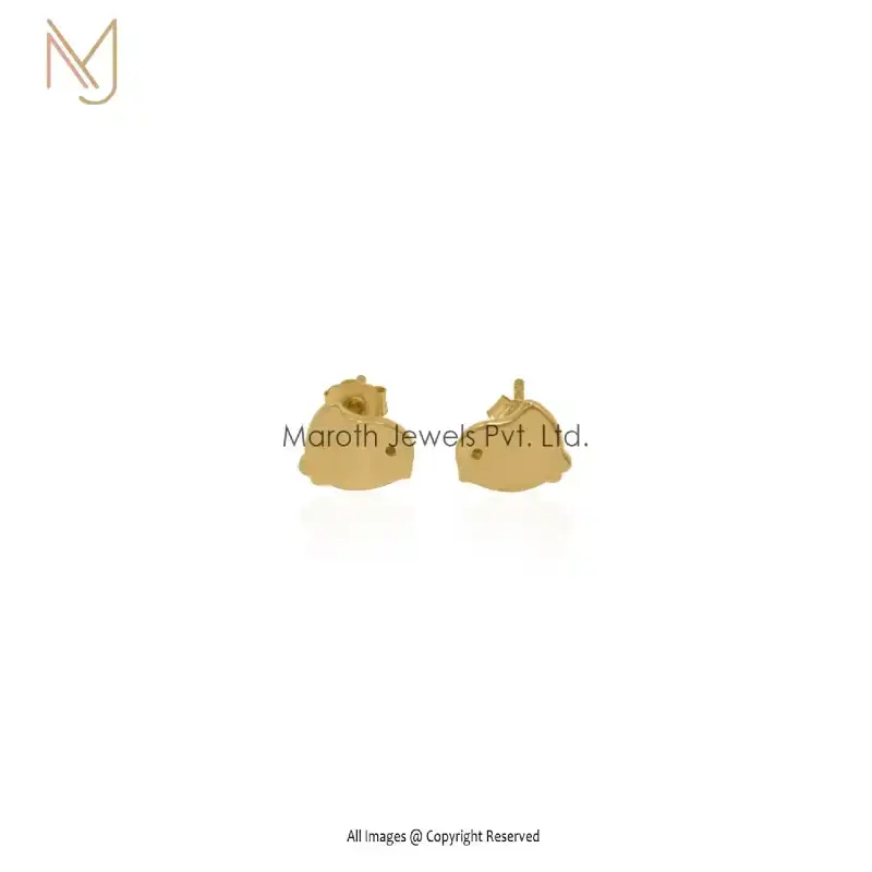 14K Yellow Gold Ear Studs Jewelry Supplier