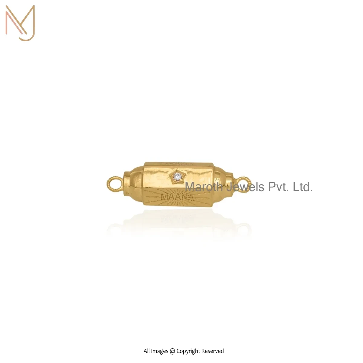 Wholesale 925 Silver Yellow Gold Plated Cubic Zircon Talisman Amulet Pendant