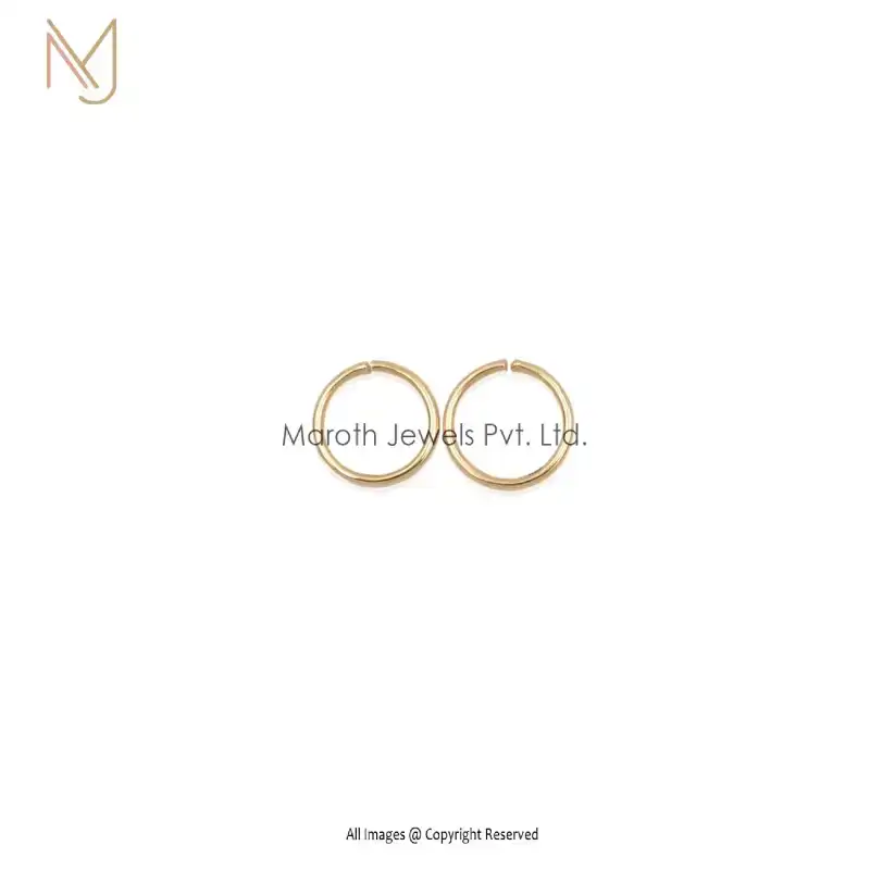 925 Silver Yellow Gold Hoops Earrings Jewelry Manufacturer