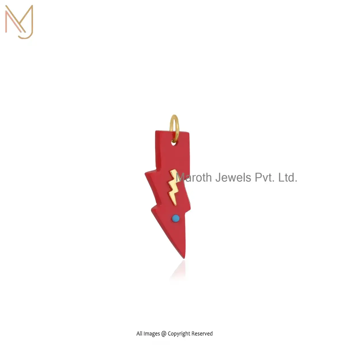 925 Silver Natural Silver Plated Black Onyx Lighting Bolt Pendant Jewelry Supplier