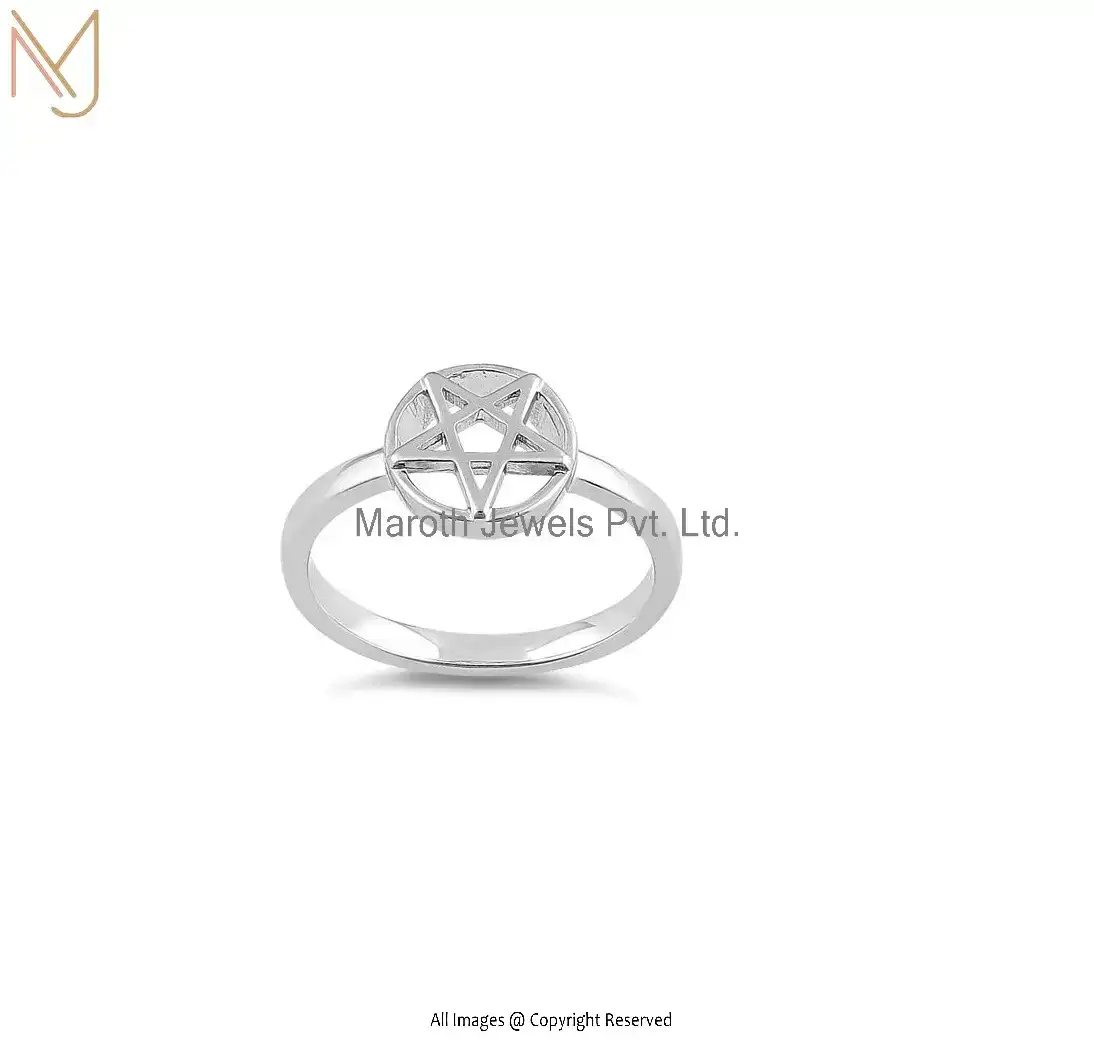 925 Sterling Silver Pentagram Ring Manufacturer