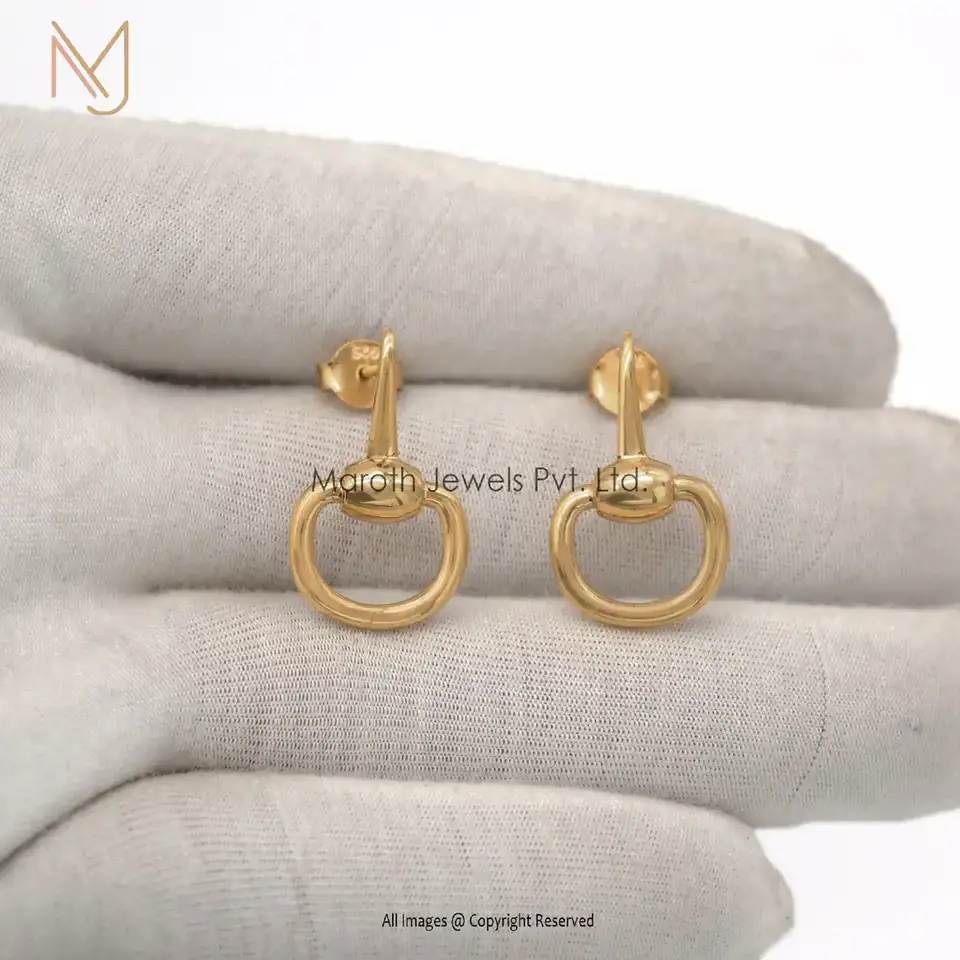 14K Yellow Gold Plated Designeer Earrings Jewelry Supplier