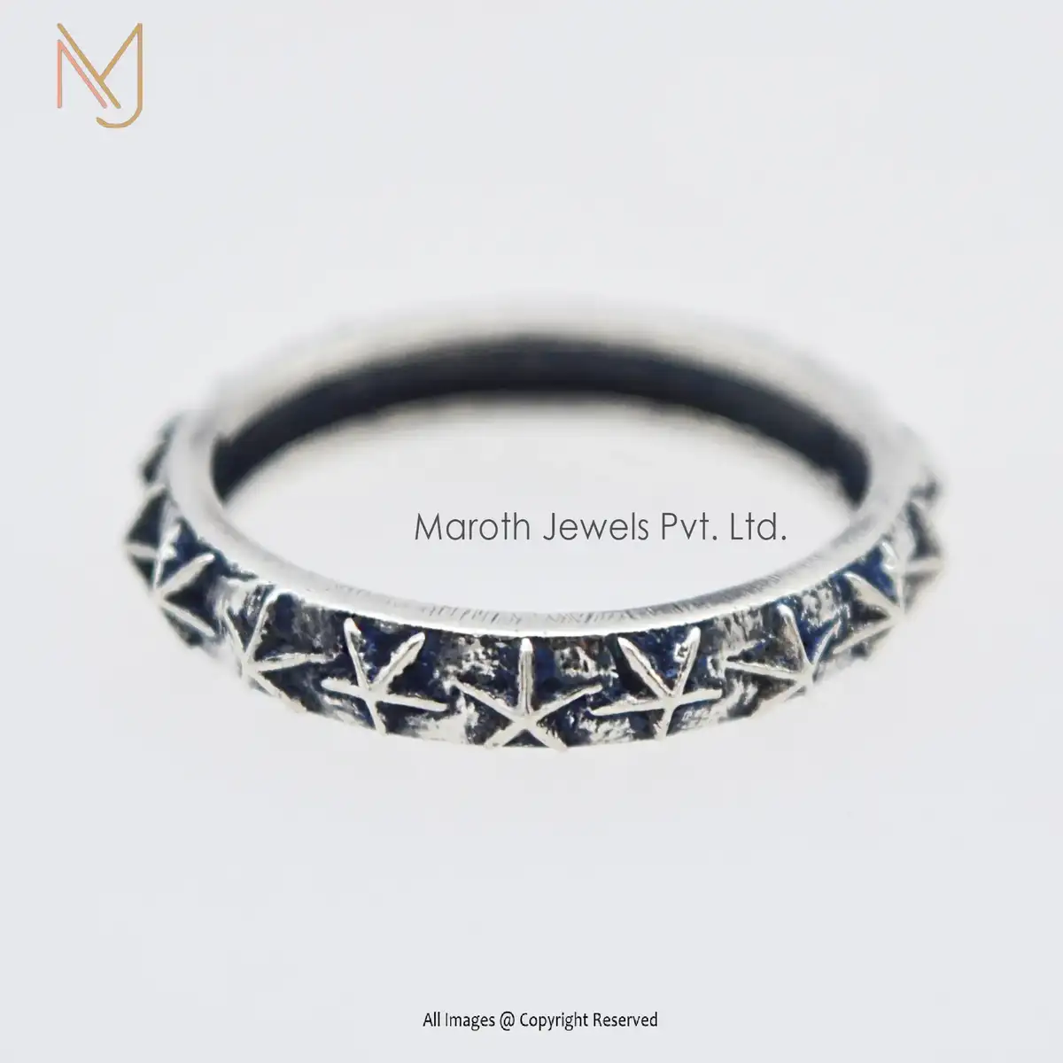 925 Sterling Silver Natural Star Ring Band Manufacturer