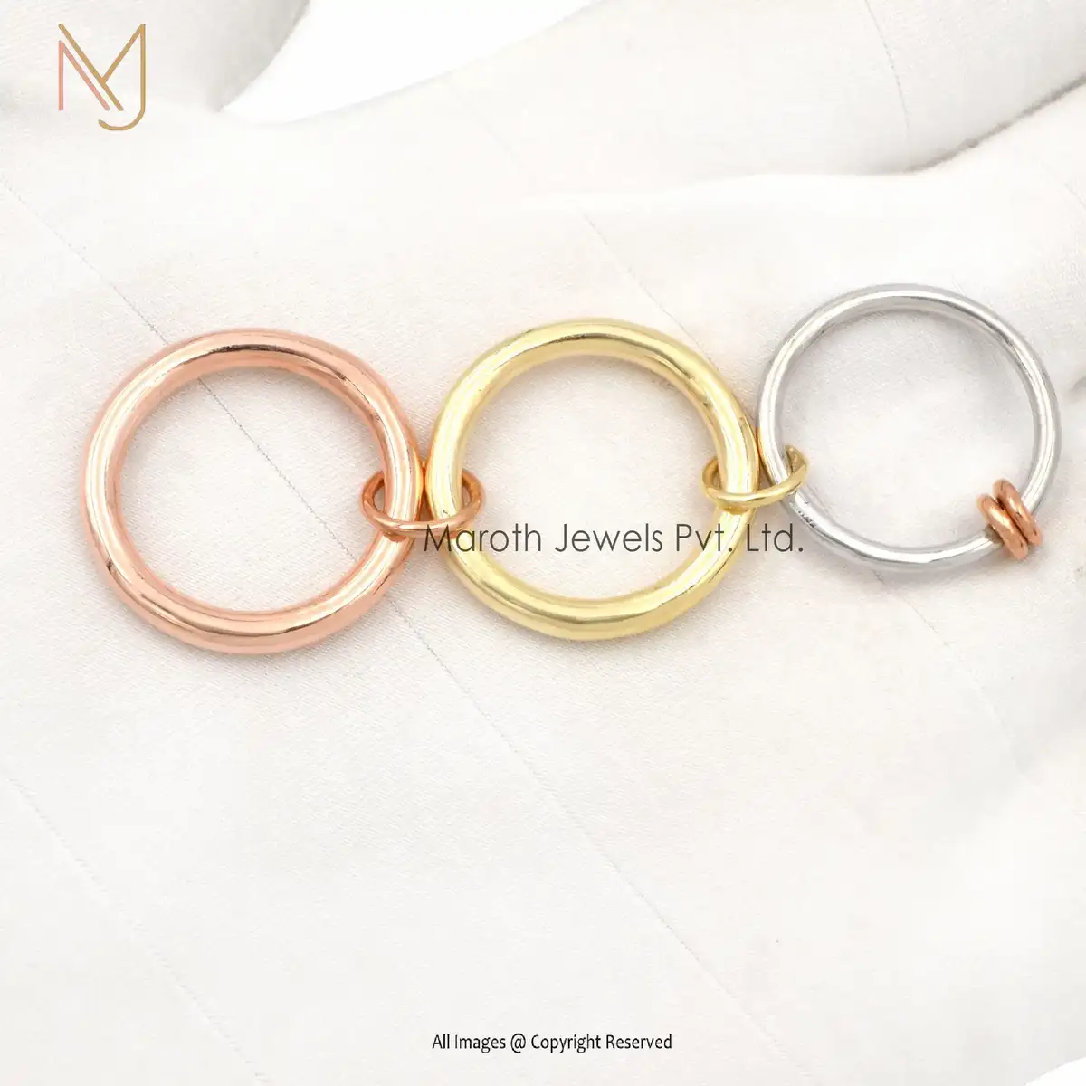 Wholesale 925 Sterling Silver Multi Link Connector Ring Jewelry