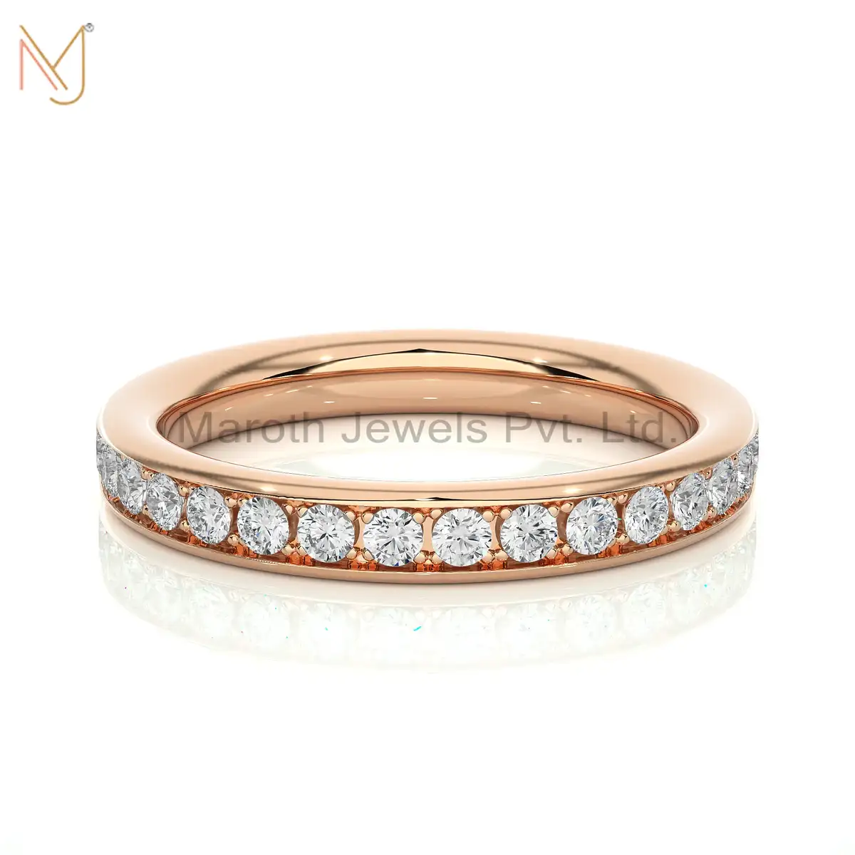 14K Yellow Gold Moissanite Round Ring Manufacturer
