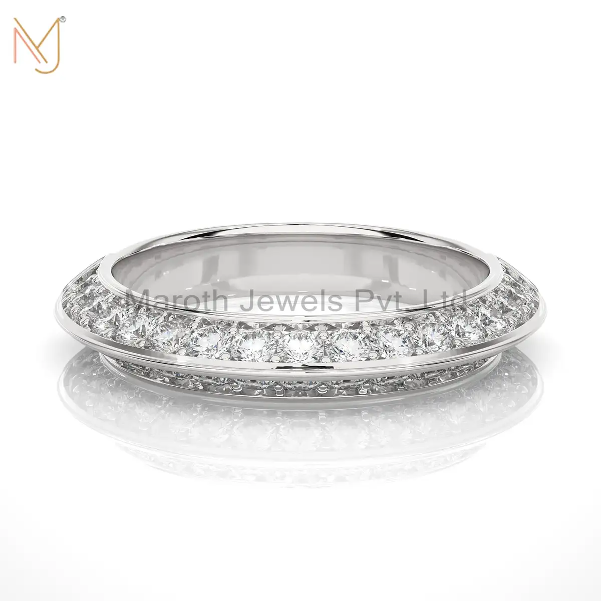 14K Yellow Gold Moissanite Round Diamond Ring Manufacturer
