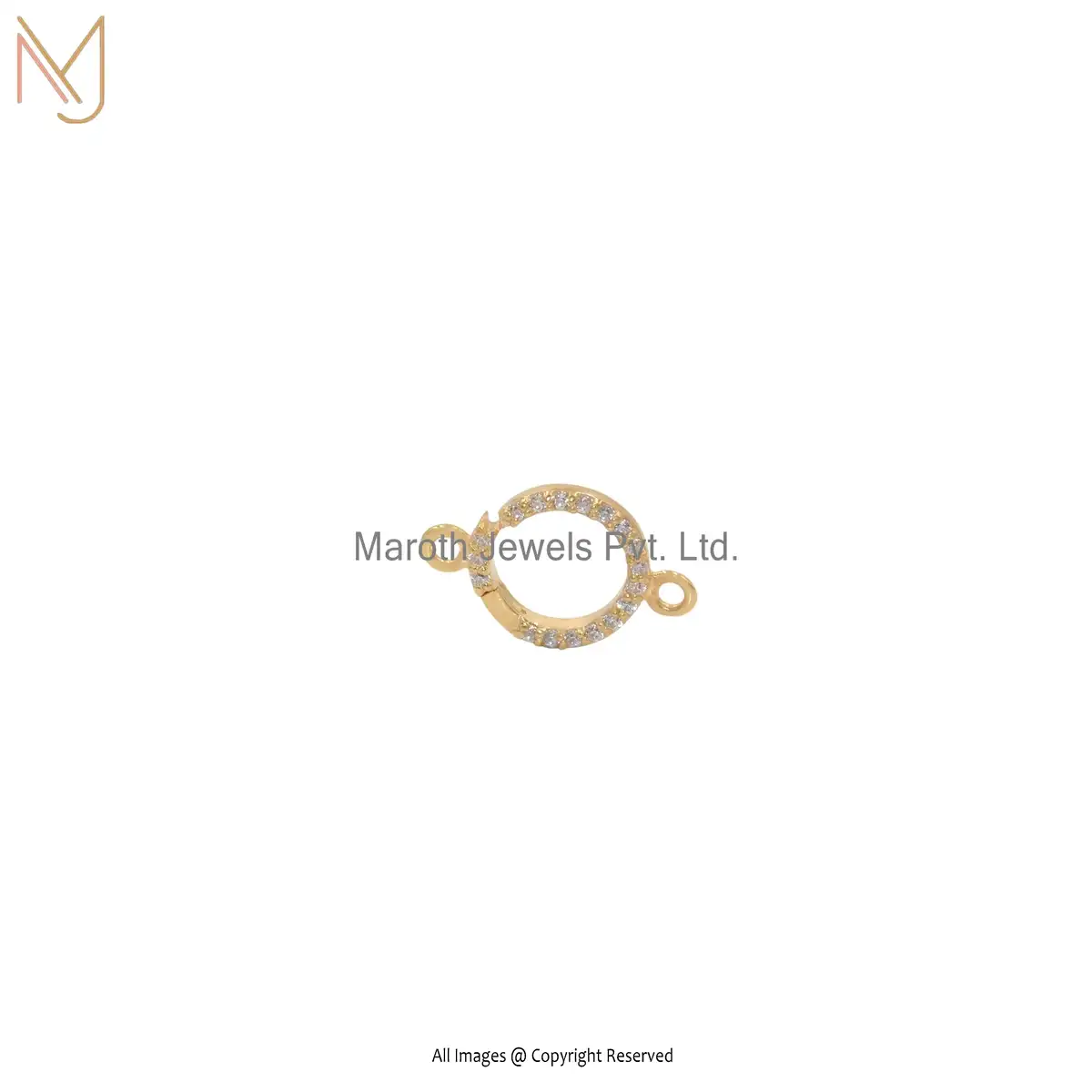 Private Label 14K Yellow Gold Enhancer Charm Holder