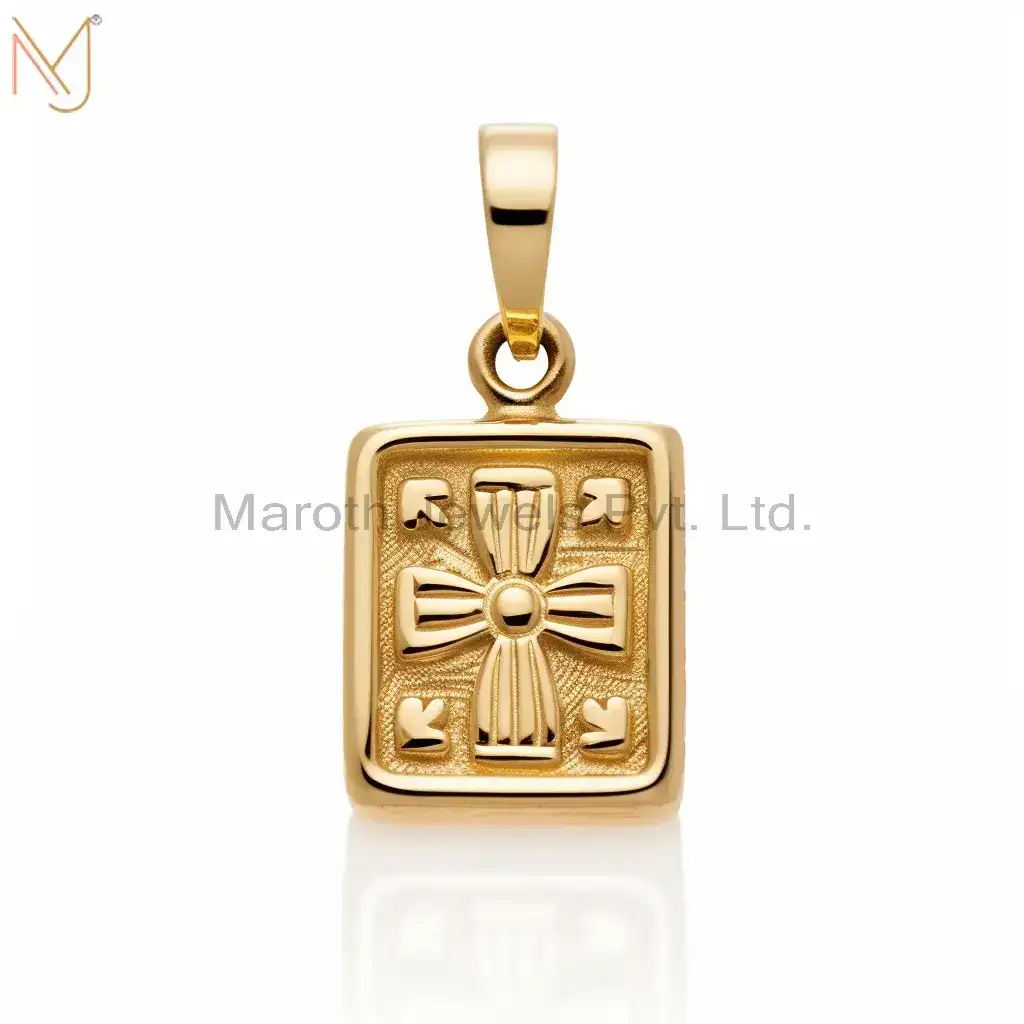 925 Silver Yellow Gold Christian Spiritual Tabiz Charm Pendant Jewelry Supplier