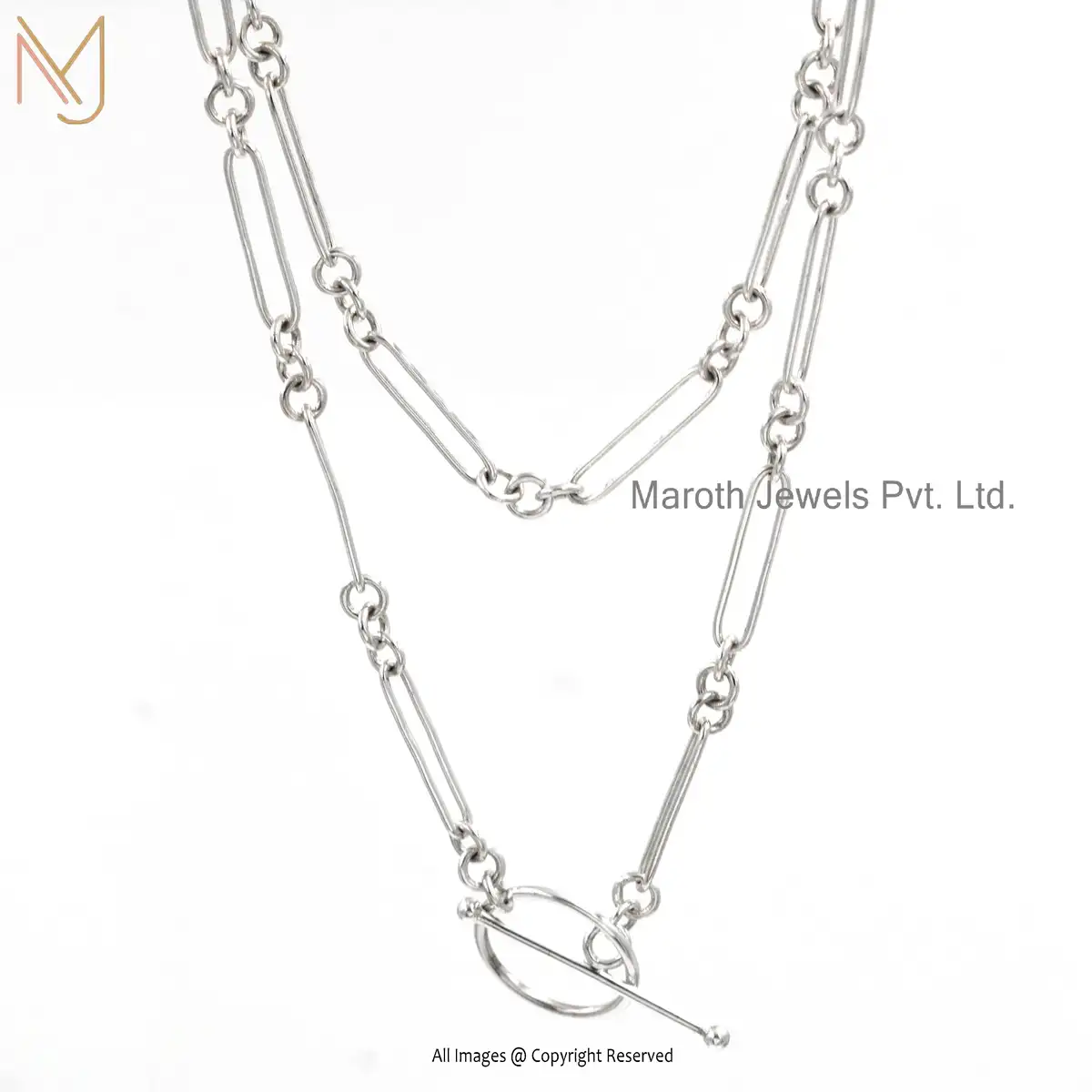 Private Label 925 Silver Natural Silver Trombone Link Chain Necklace Jewelry