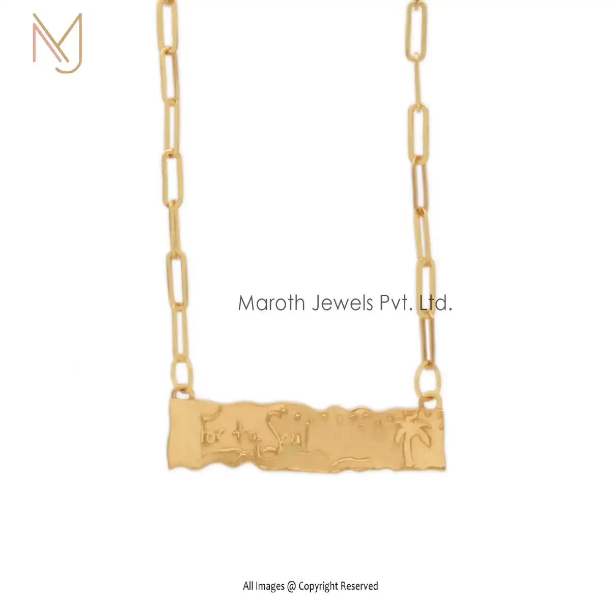 14K Yellow Gold For Soul Tag Pandant Name Plate Designer Jewelry Manufacturer