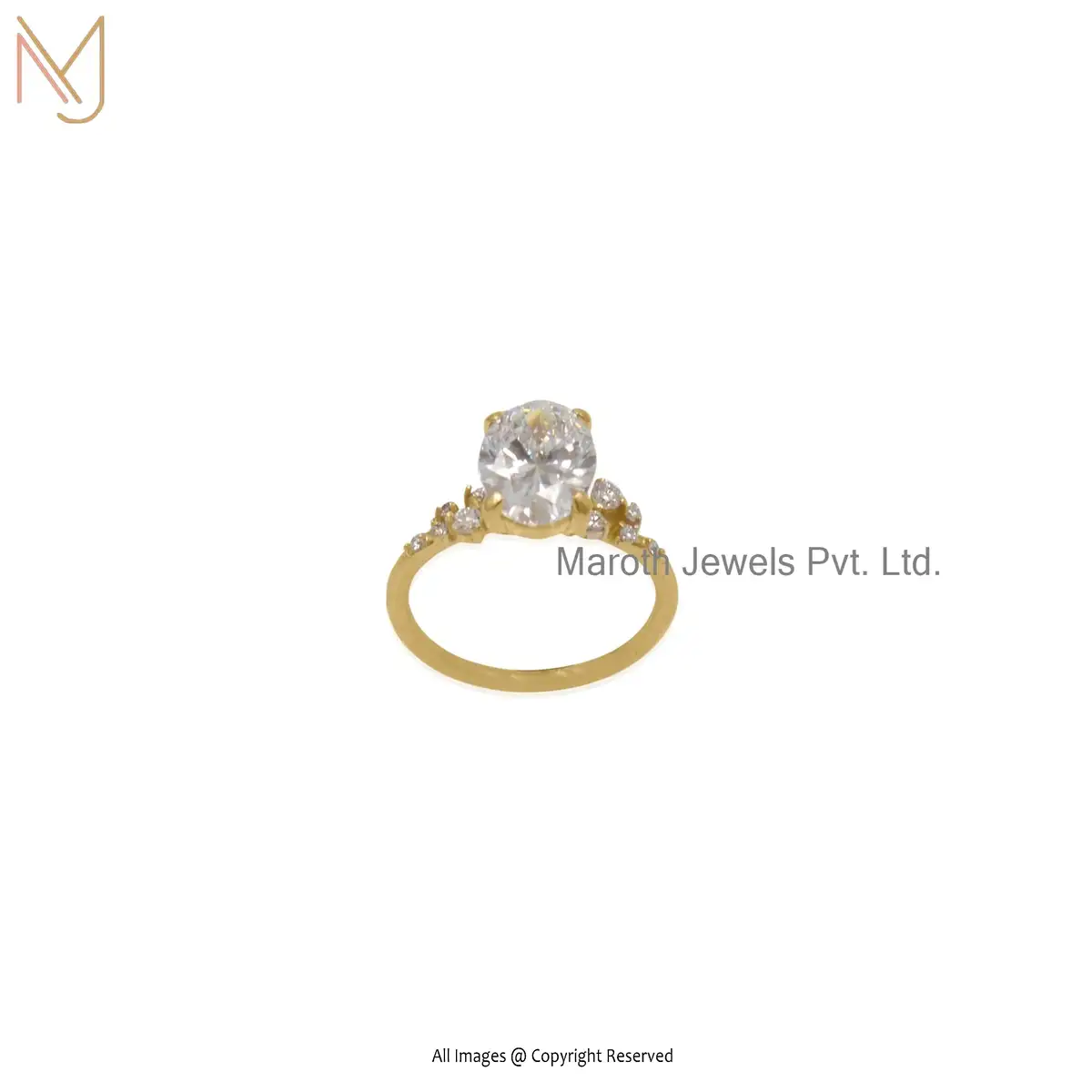 925 Silver Yellow Gold Plated with VS 1 D Color Lab diamonds Manufacturer