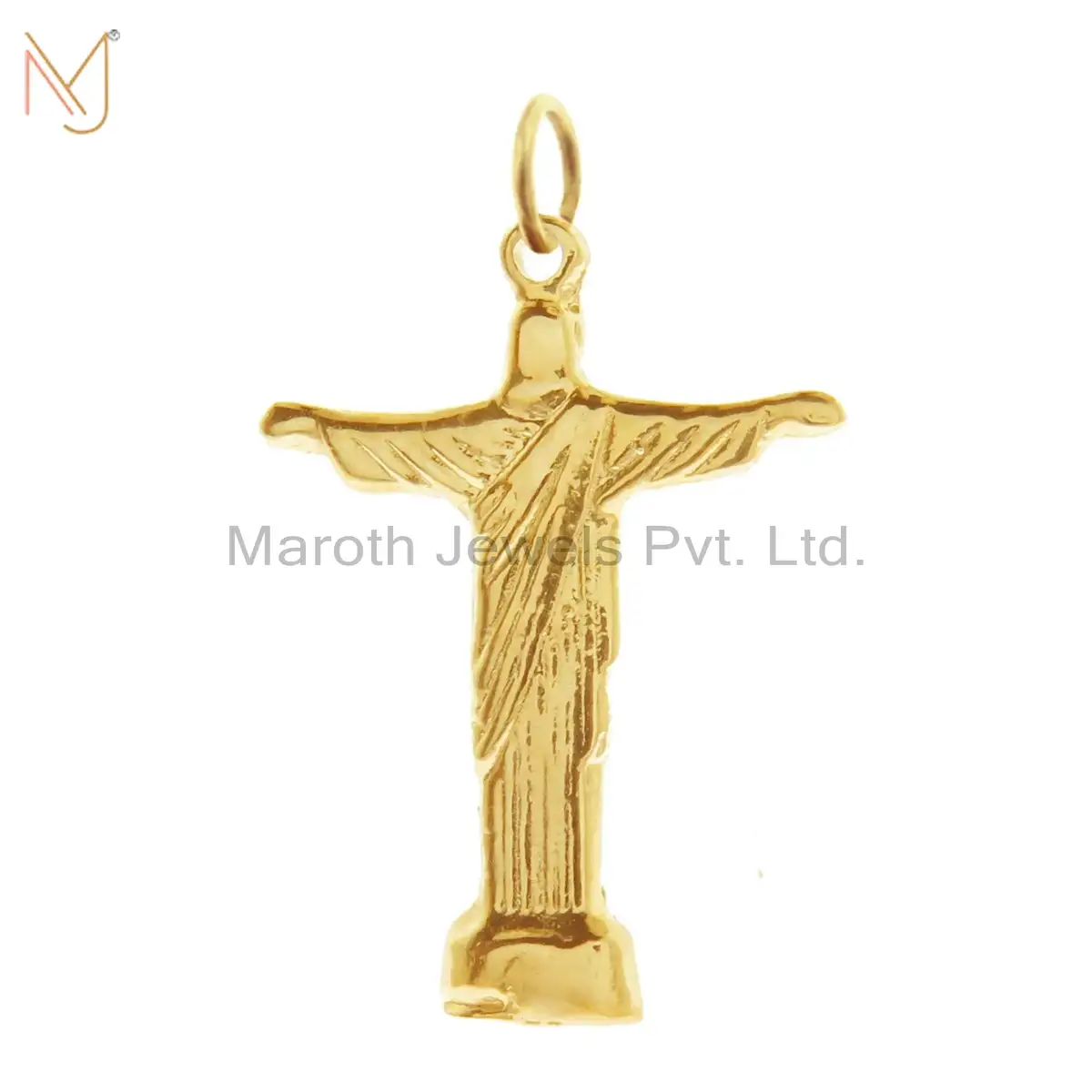 925 Silver Yellow Gold Christ The Redeemer Charms Pendant Jewelry USA