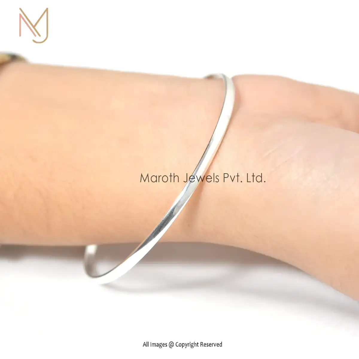 9K Yellow Gold Half Round Bangle Jewelry Supplier