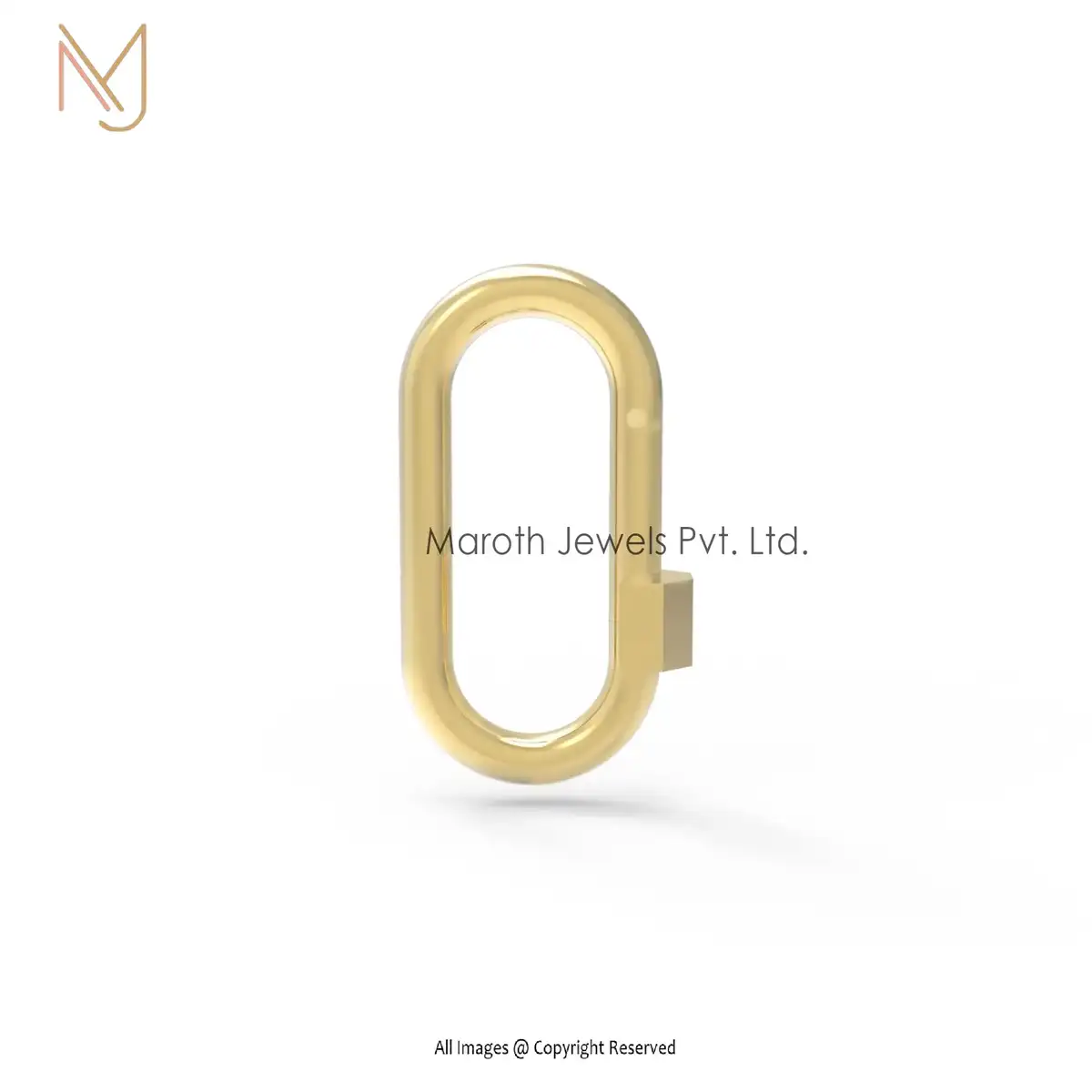 Wholesale 14k Rose Gold Plated Clicker Carabiner Lock Jewelry