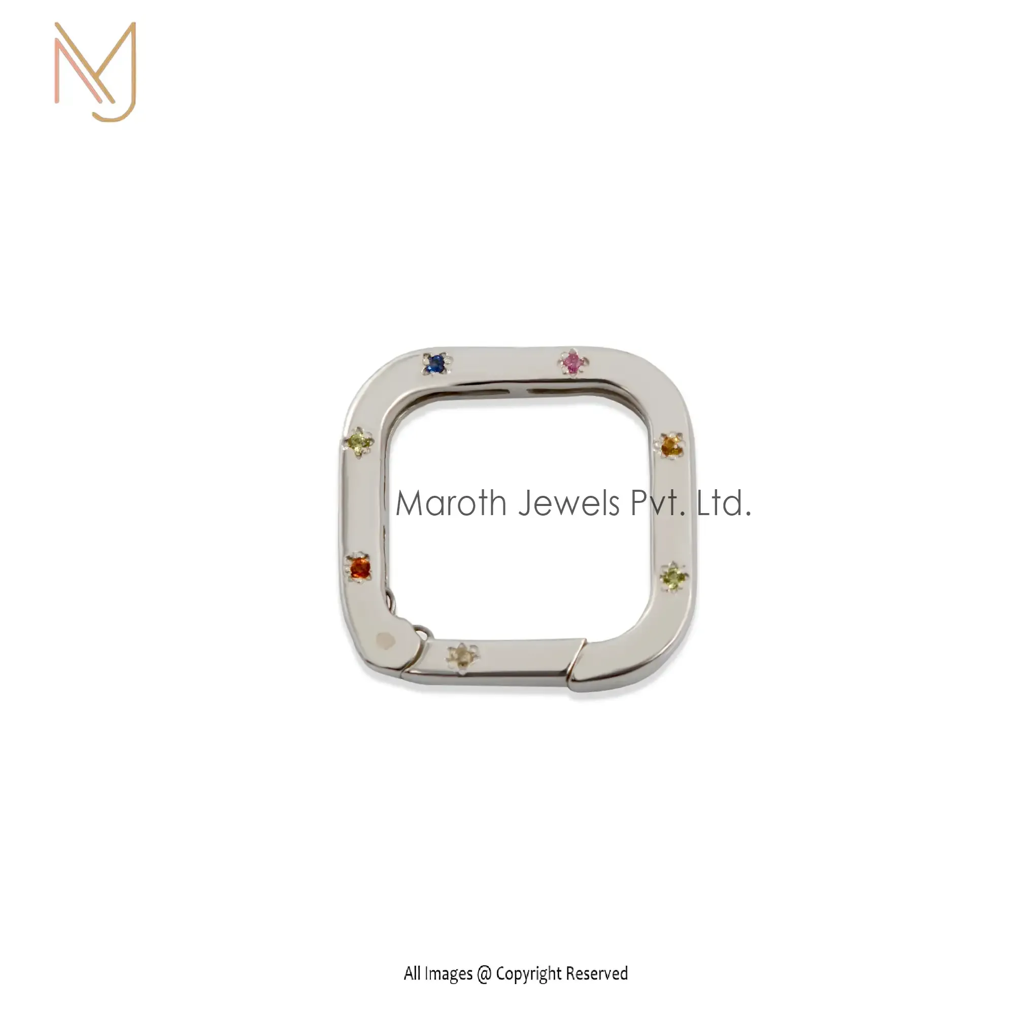 Wholesale 925 Silver Yellow Gold Plated Multi Gemstone Enhancer