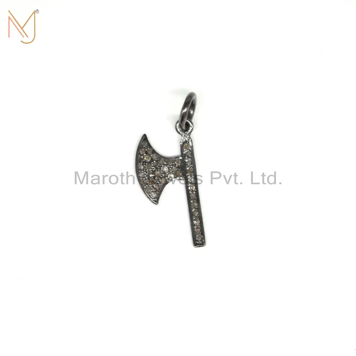 925 Siver Rhodium Plated Diamond Charm Pendant Handmade Jewelry Manufacturer