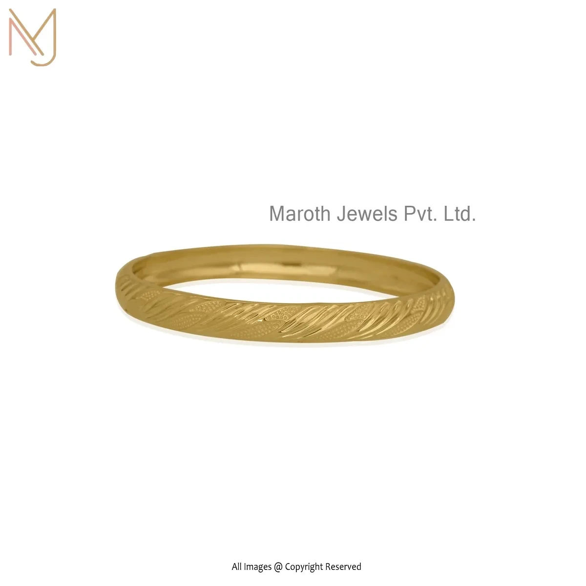 925 Silver Yellow Gold Plated Engraving Bangle Bracelet Custom Jewelry