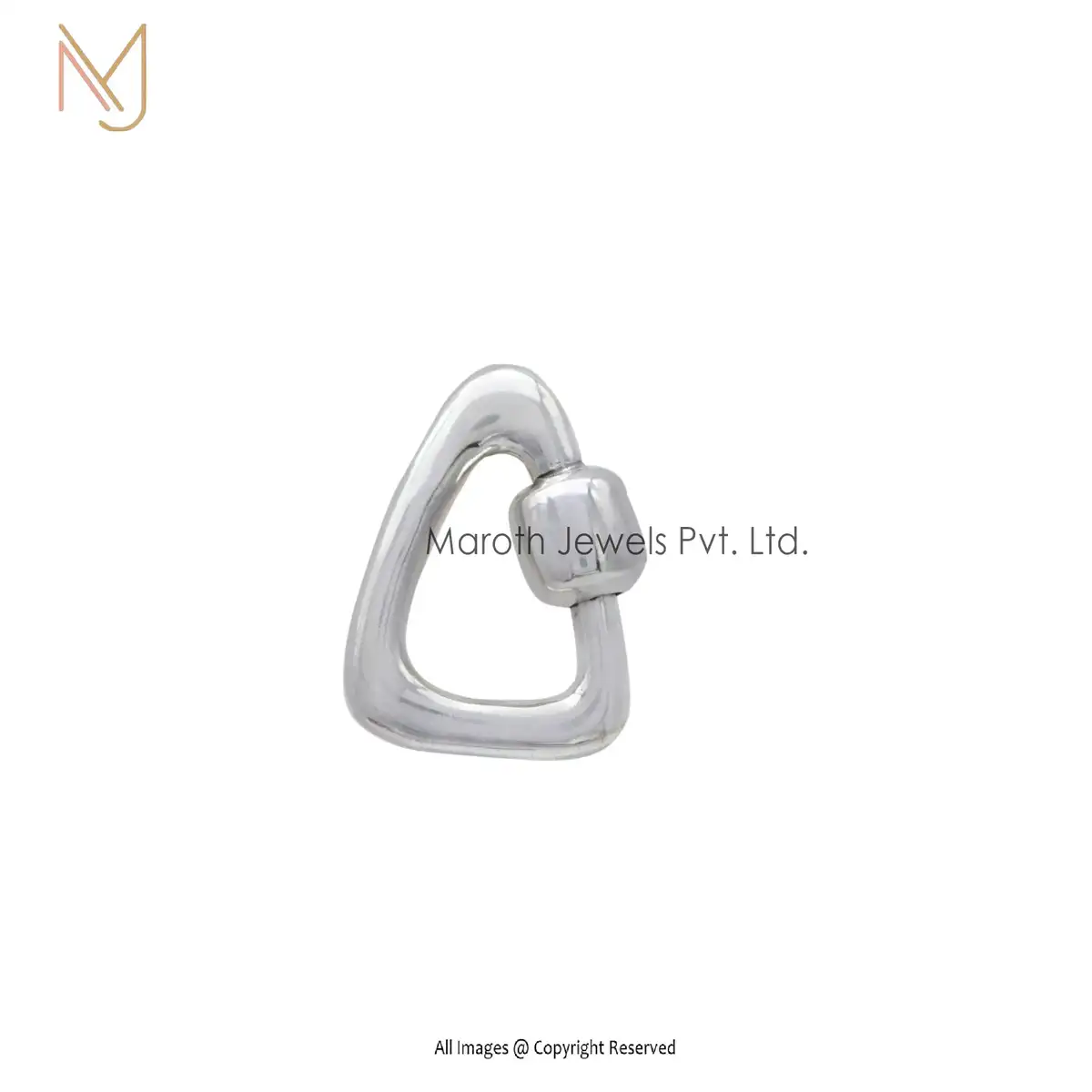 Wholesale 925 Silver Triangle Carabiner Lock