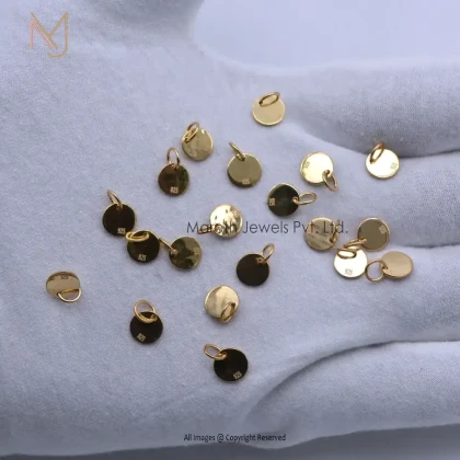 925 Sterling Silver Yellow Gold Plated Tag Pendant Jewelry Manufacturer